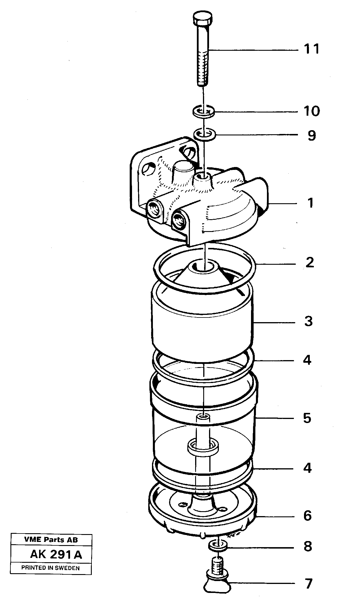 Water separator — volvo parts diagram