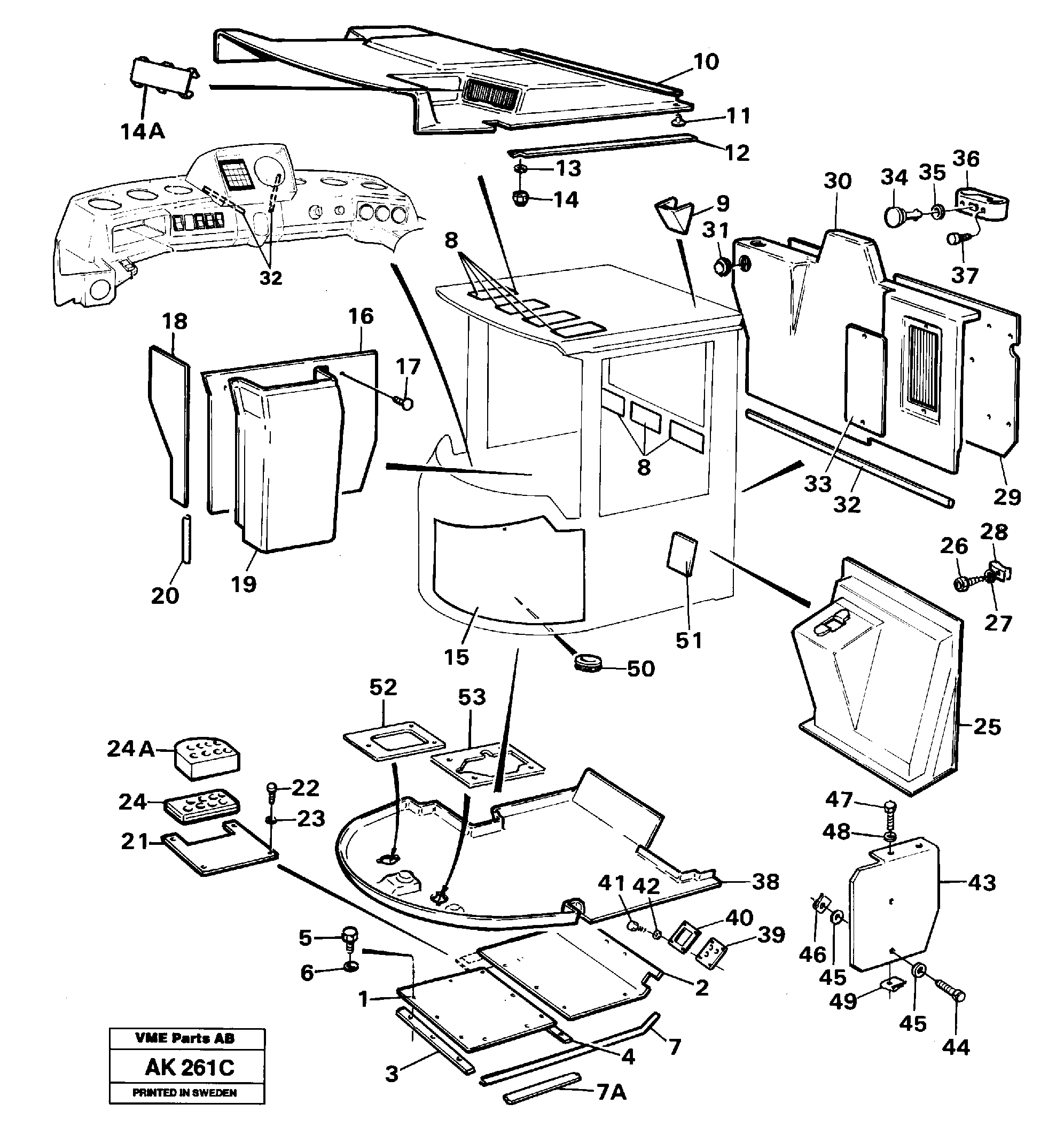 Insulating matting — volvo parts diagram