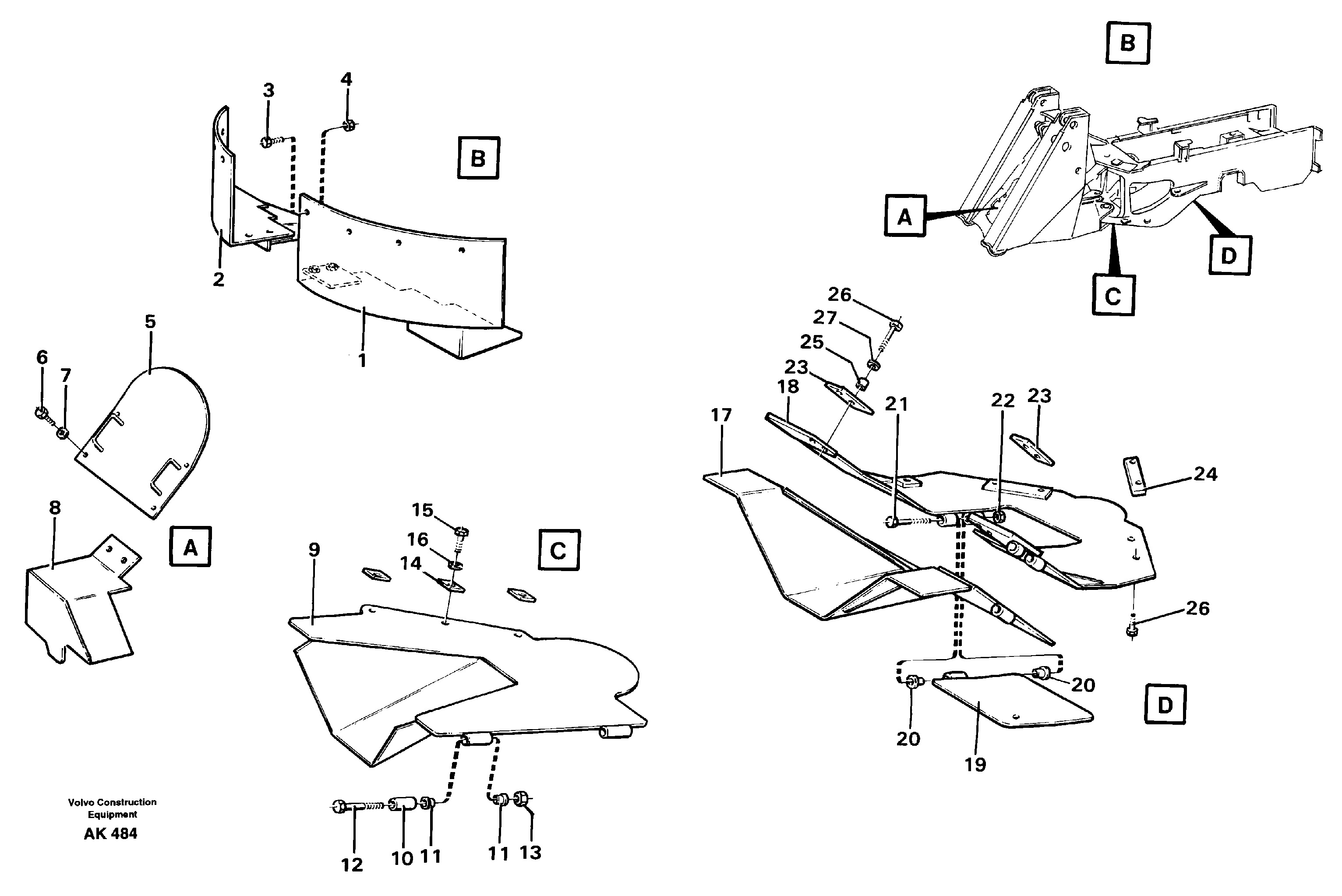 Protecting plates.  92110,   92111,   92113,   92114 — volvo parts diagram