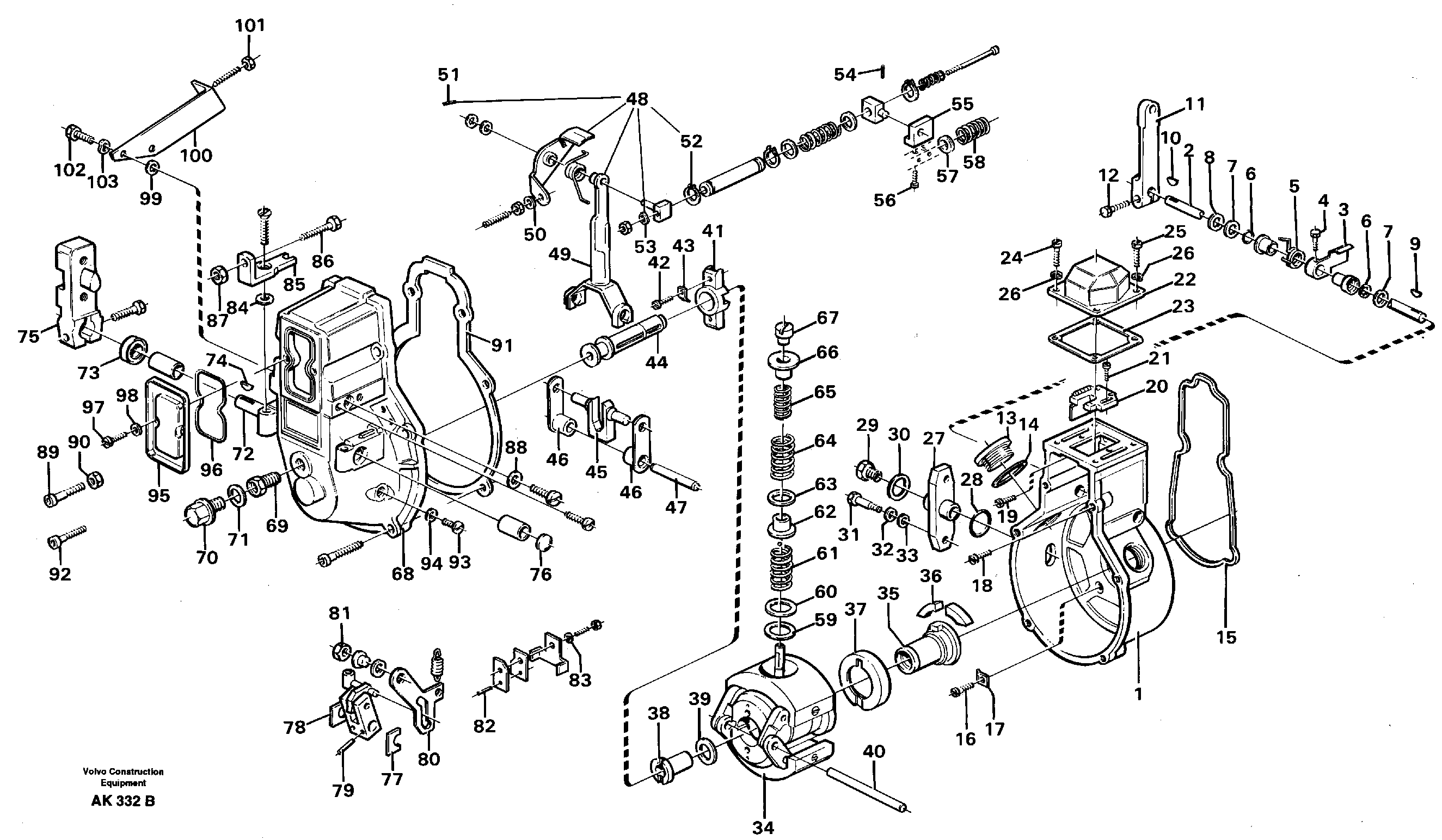 Centrifugal governor.  TD 122 KHE — volvo parts diagram