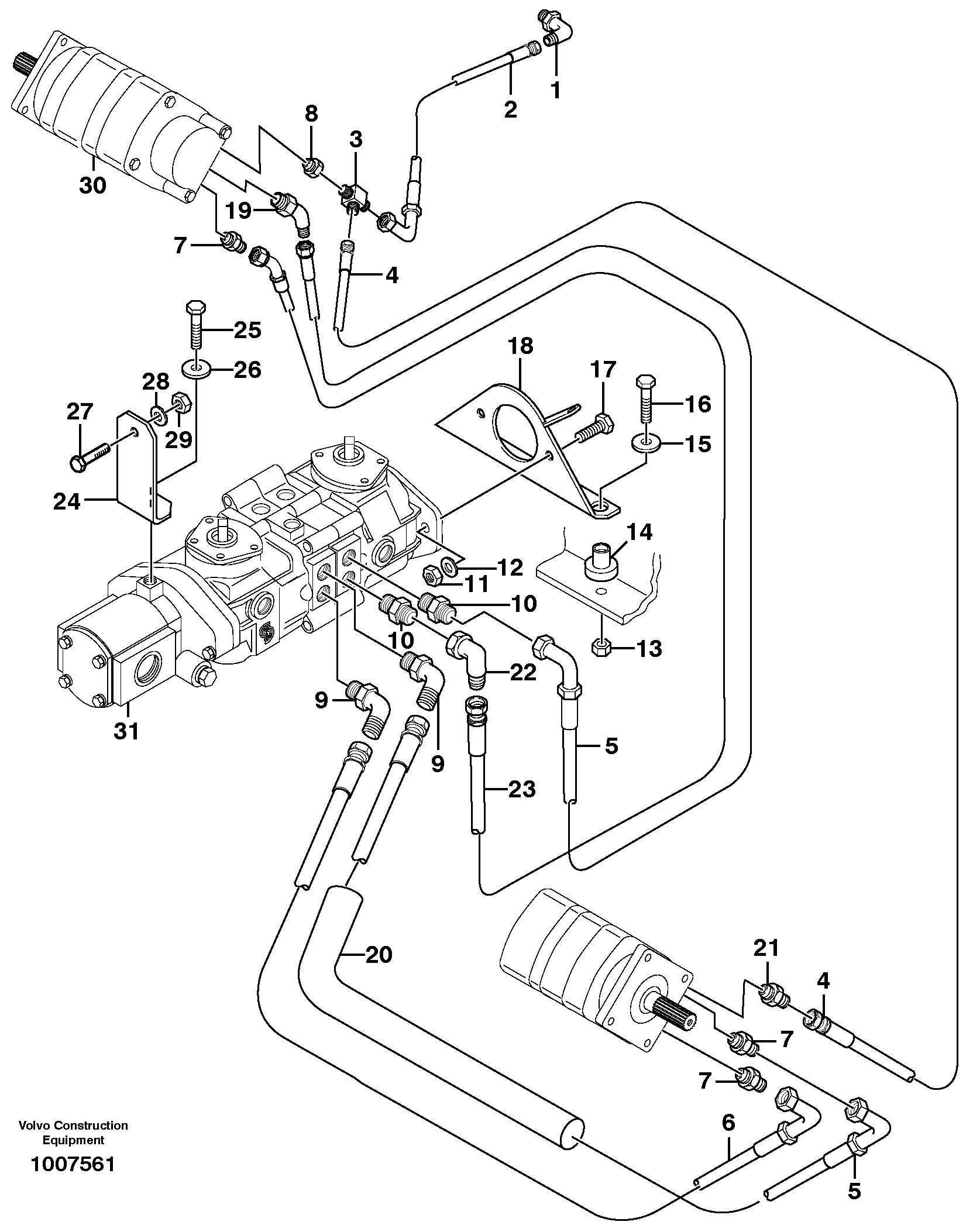Hydraulic system Transport — volvo parts diagram