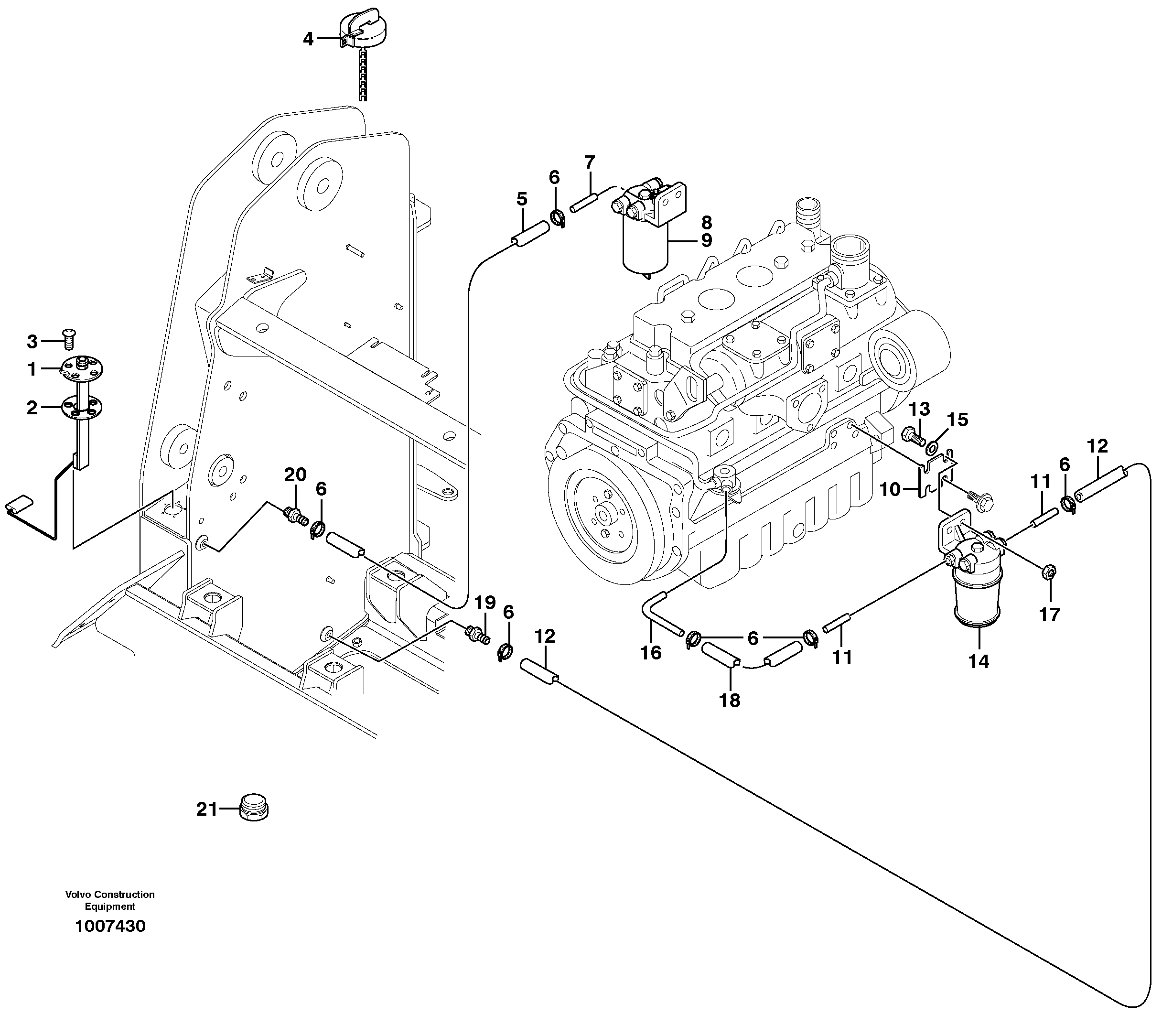 Fuel system — volvo parts diagram
