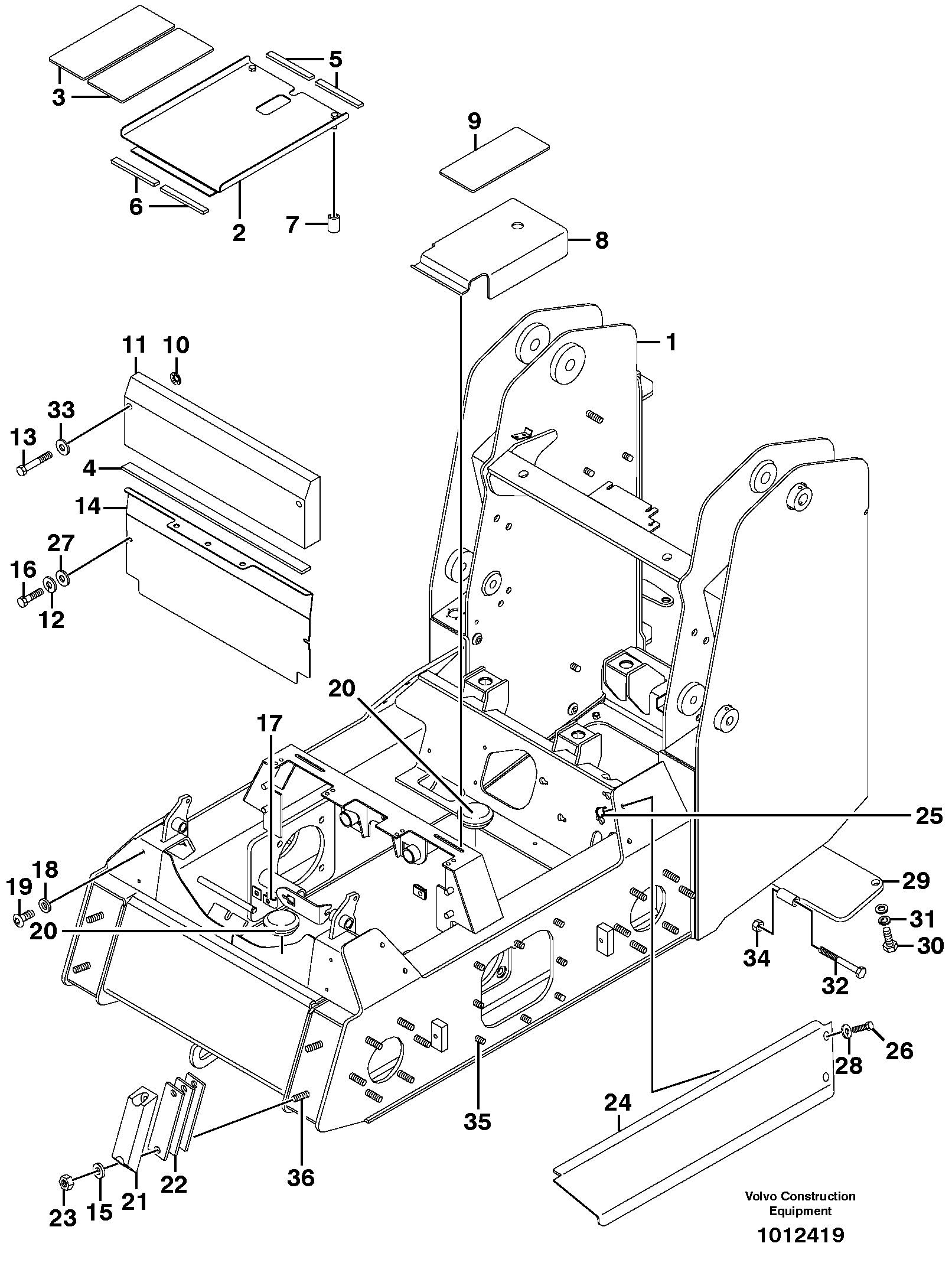 Frame — volvo parts diagram