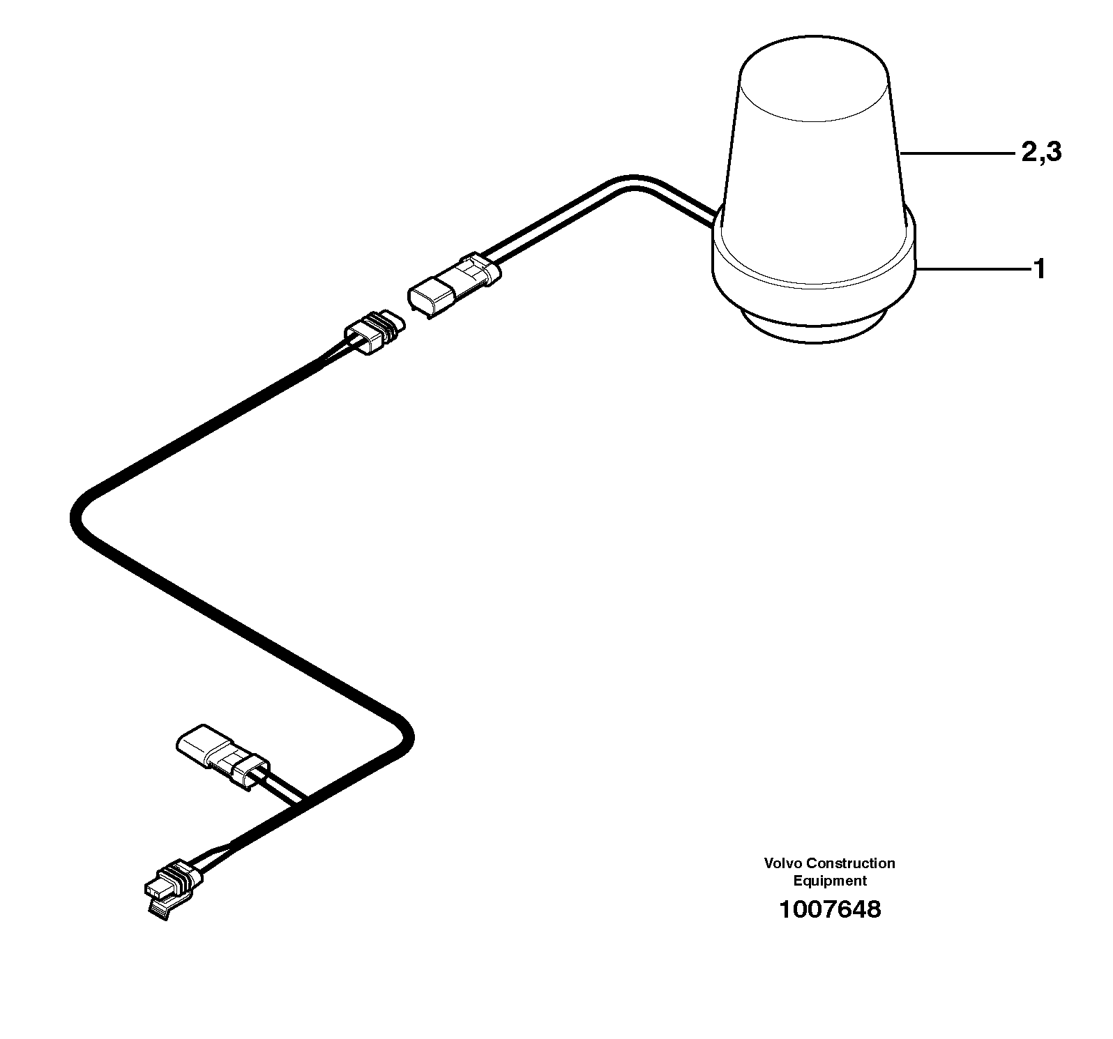 Rotating beacon 11840140 — volvo parts diagram