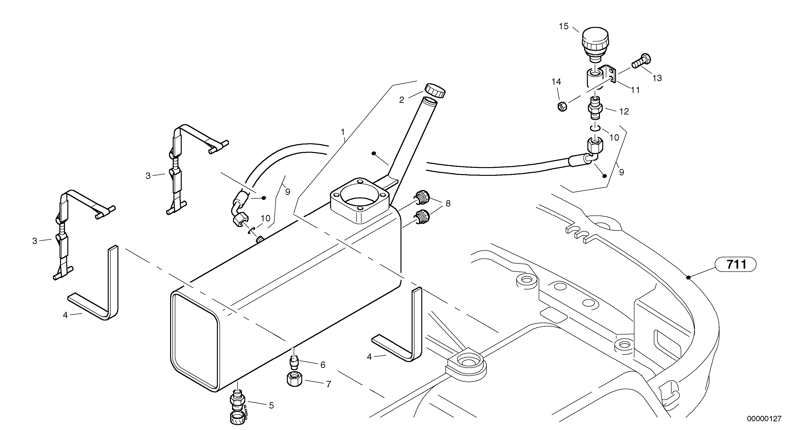 Hydraulic oil tank — volvo parts diagram