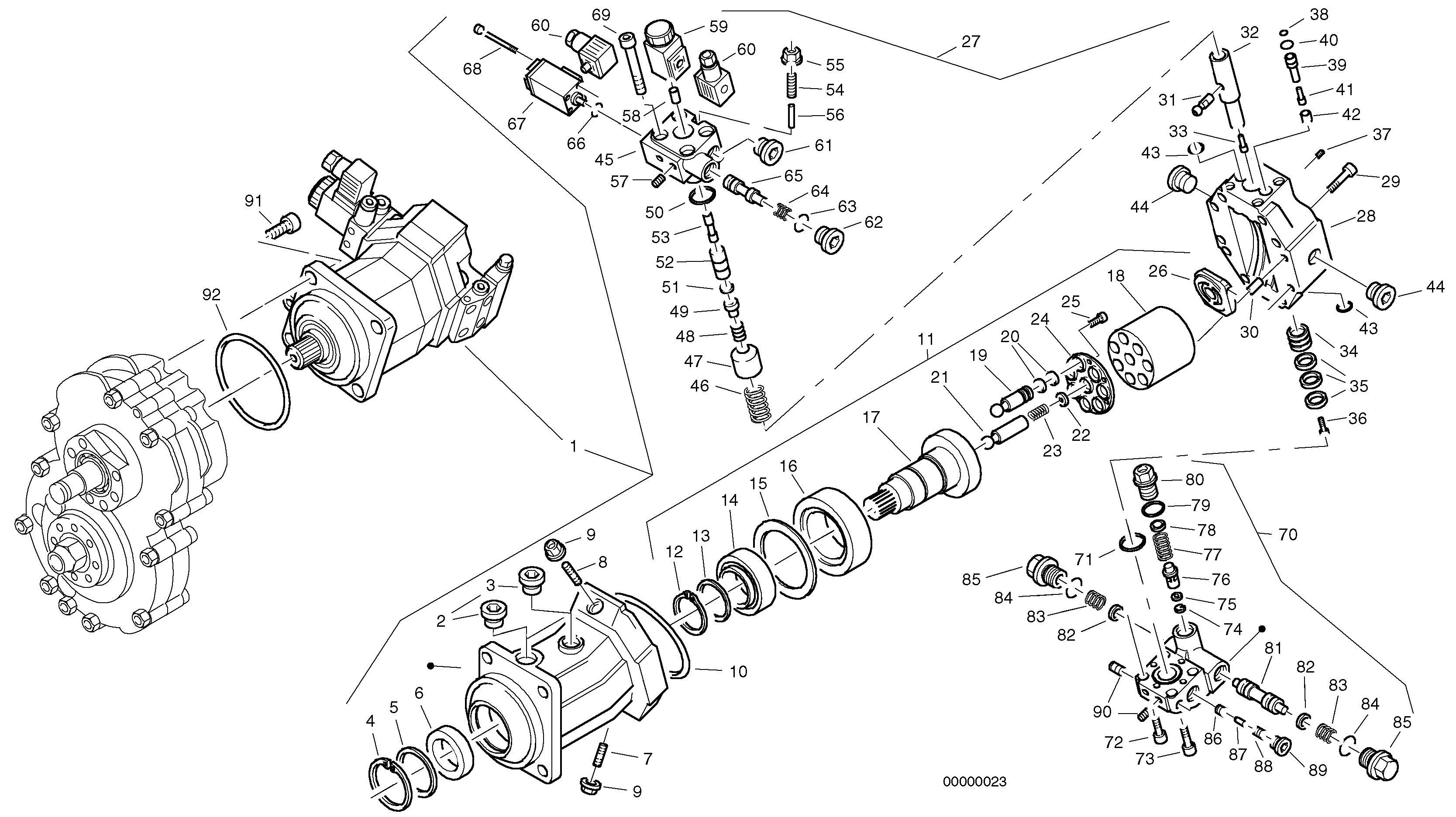 Variable displacement motor — volvo parts diagram