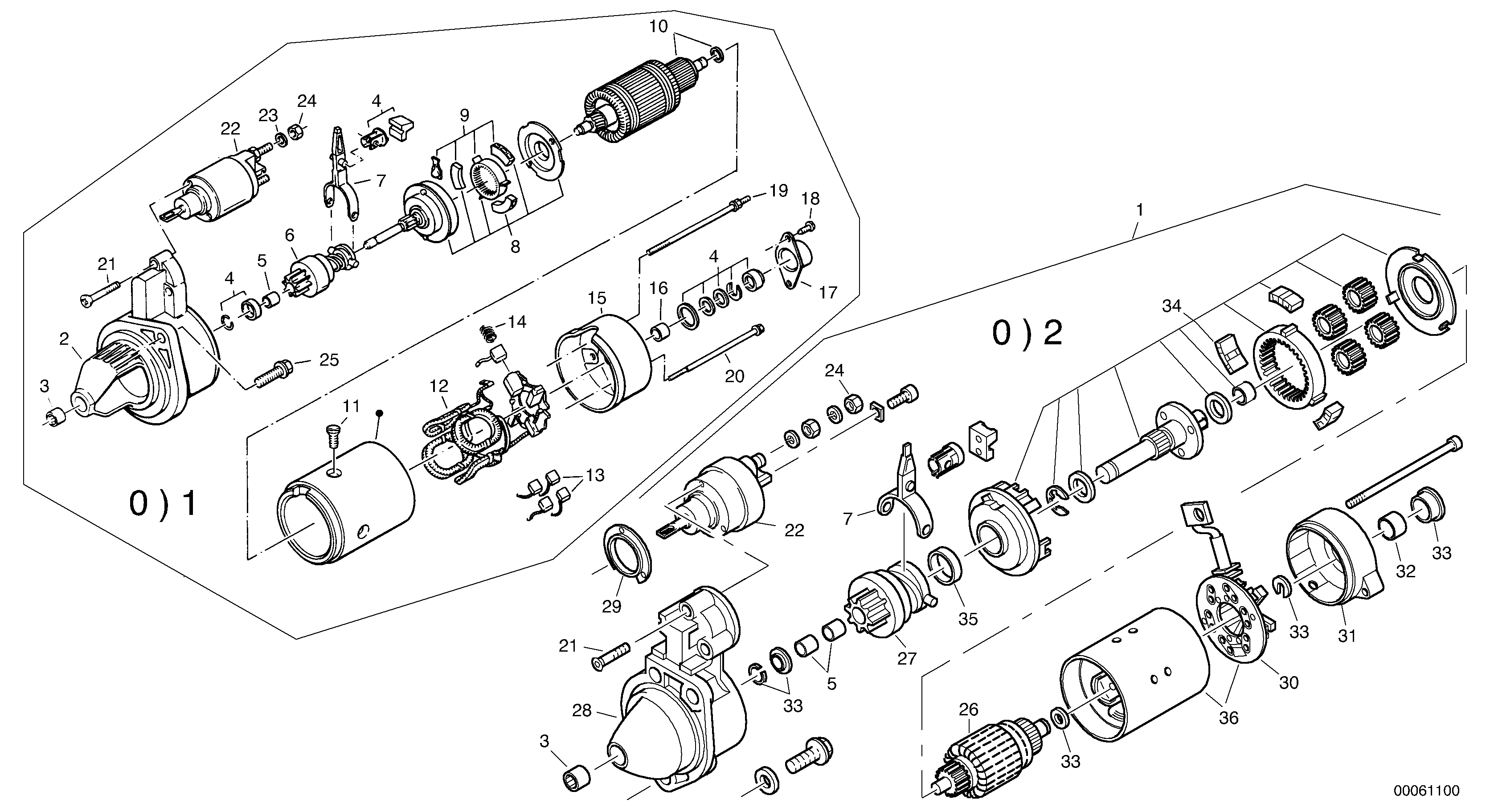 Starter — volvo parts diagram
