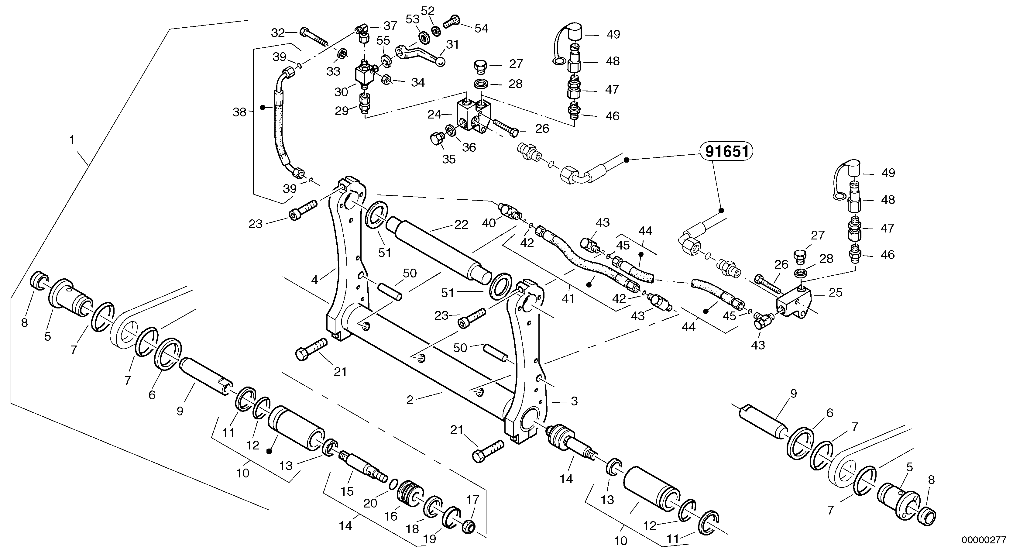Attachment mounting plate - Quick change, hydraulic - Tpz — volvo parts diagram