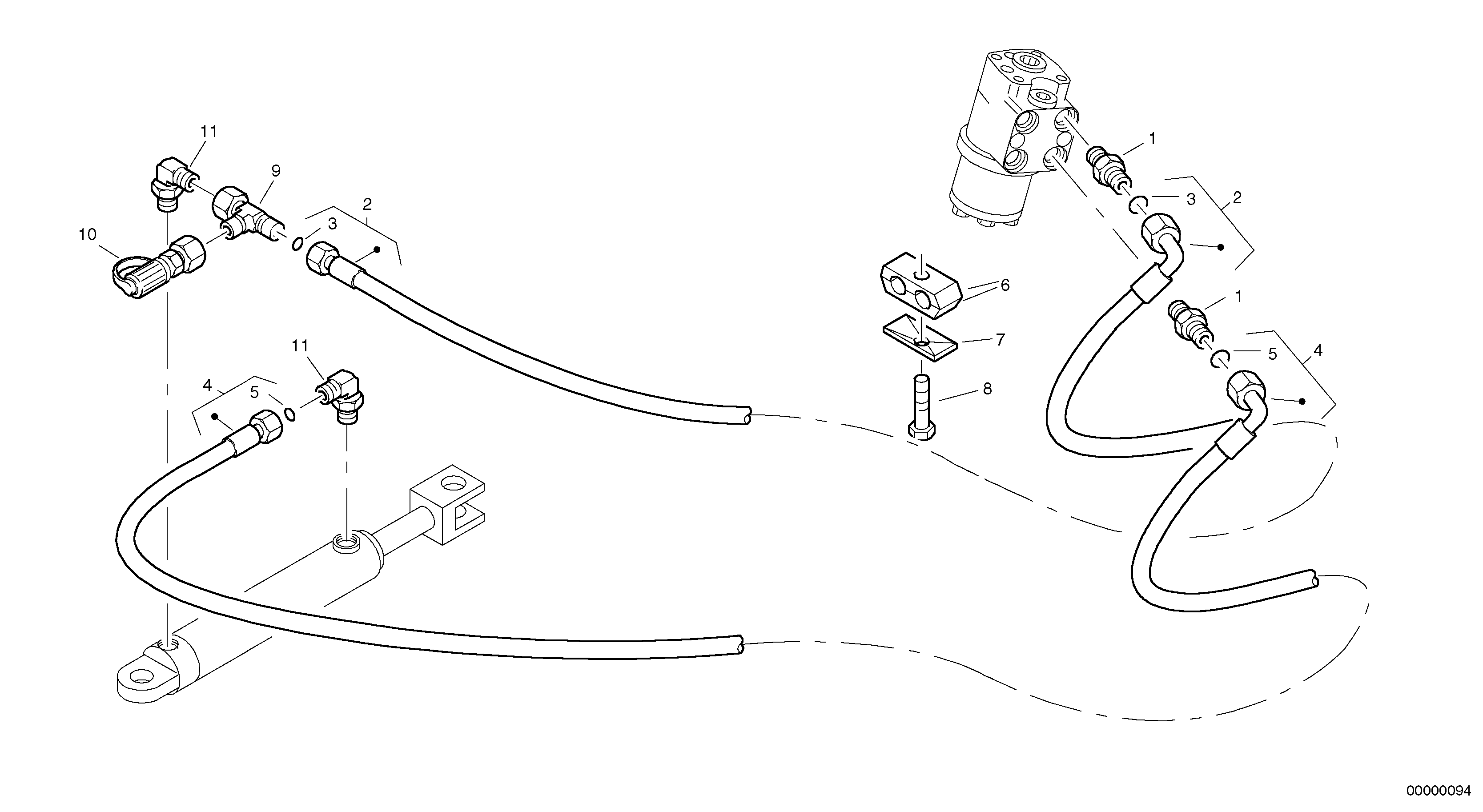 Steering-hydraulic equipment - front vehicle — volvo parts diagram