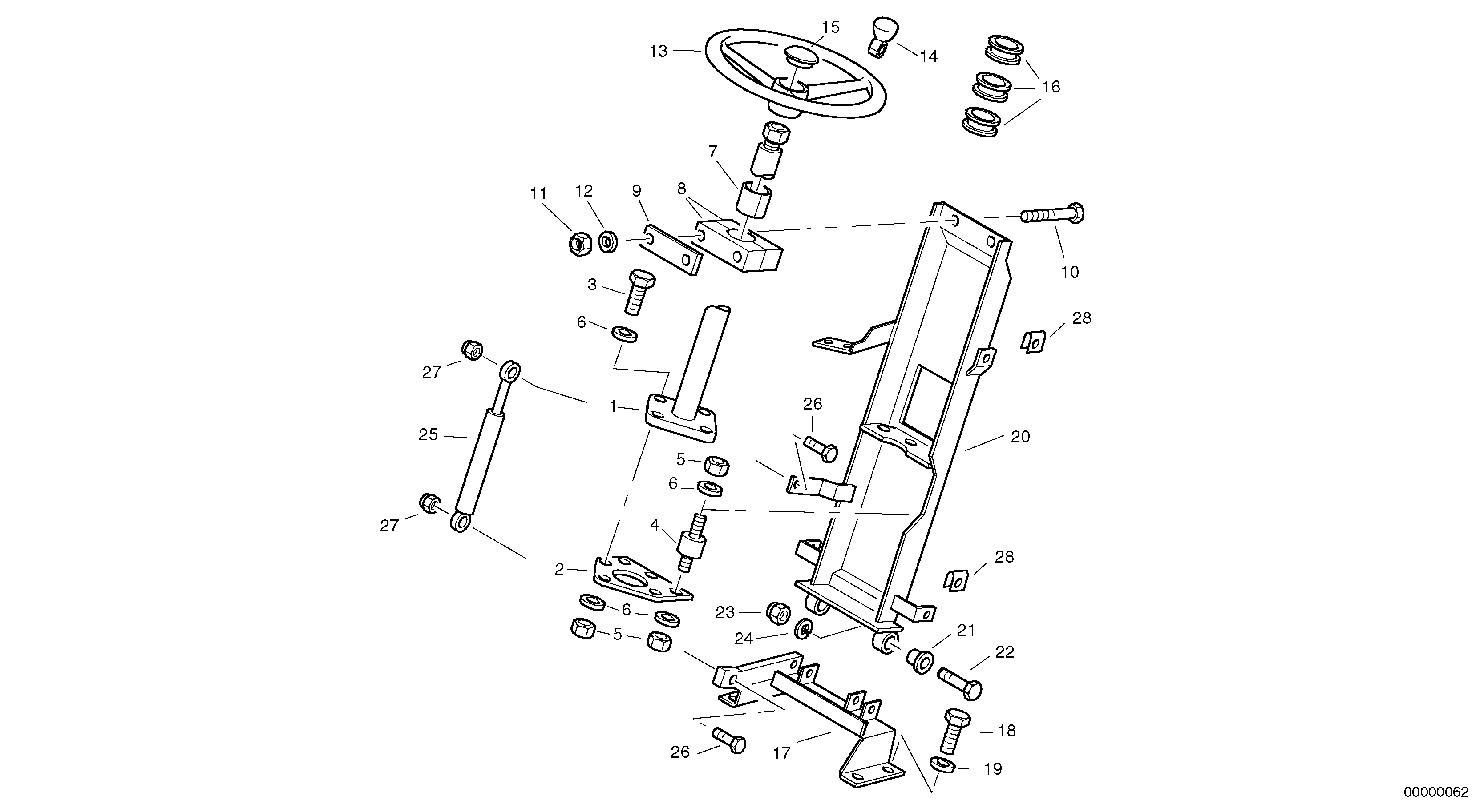 Steering assembly — volvo parts diagram