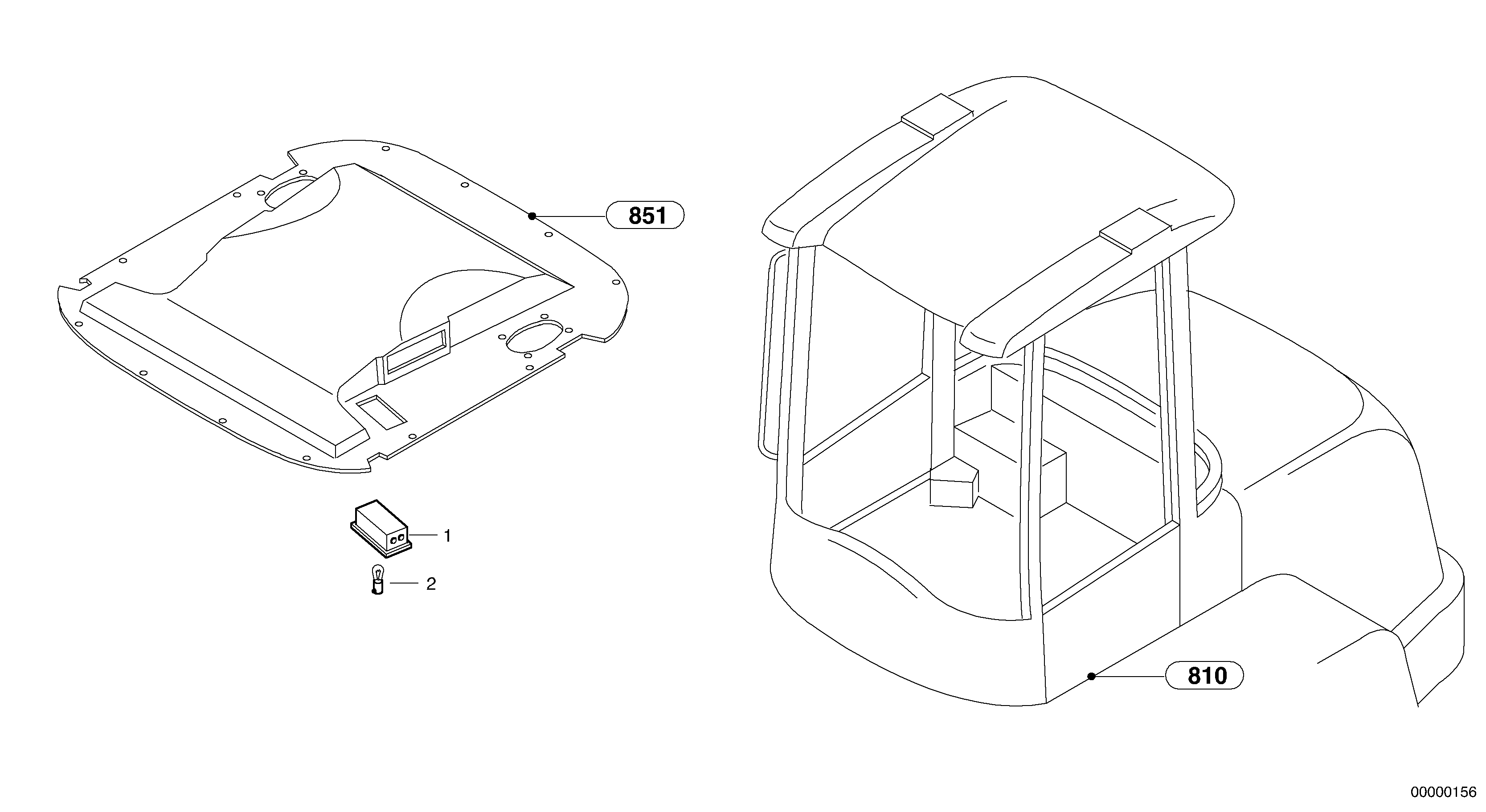 Cabin lighting — volvo parts diagram