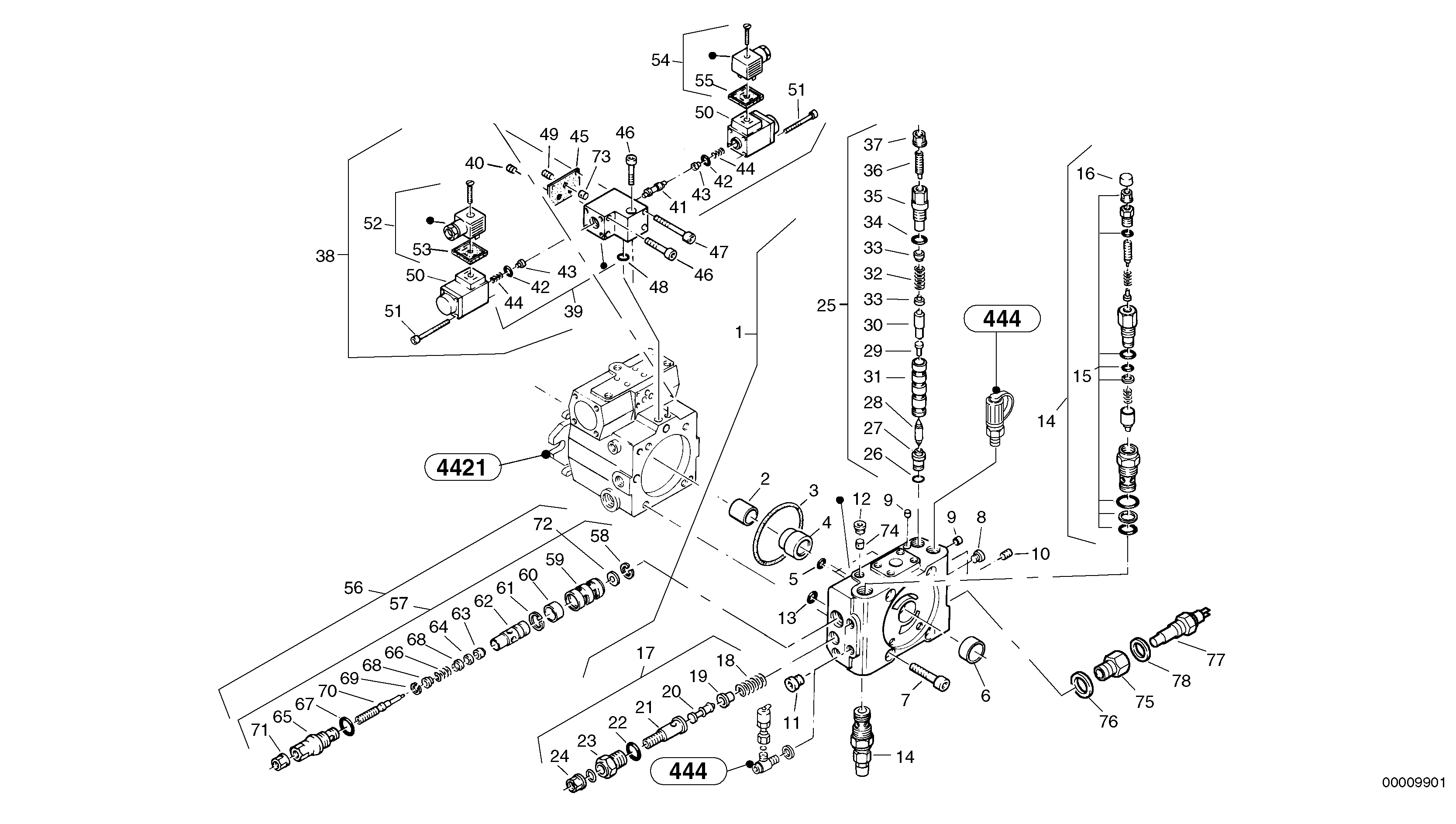 Valves - Variable displacement pump — volvo parts diagram