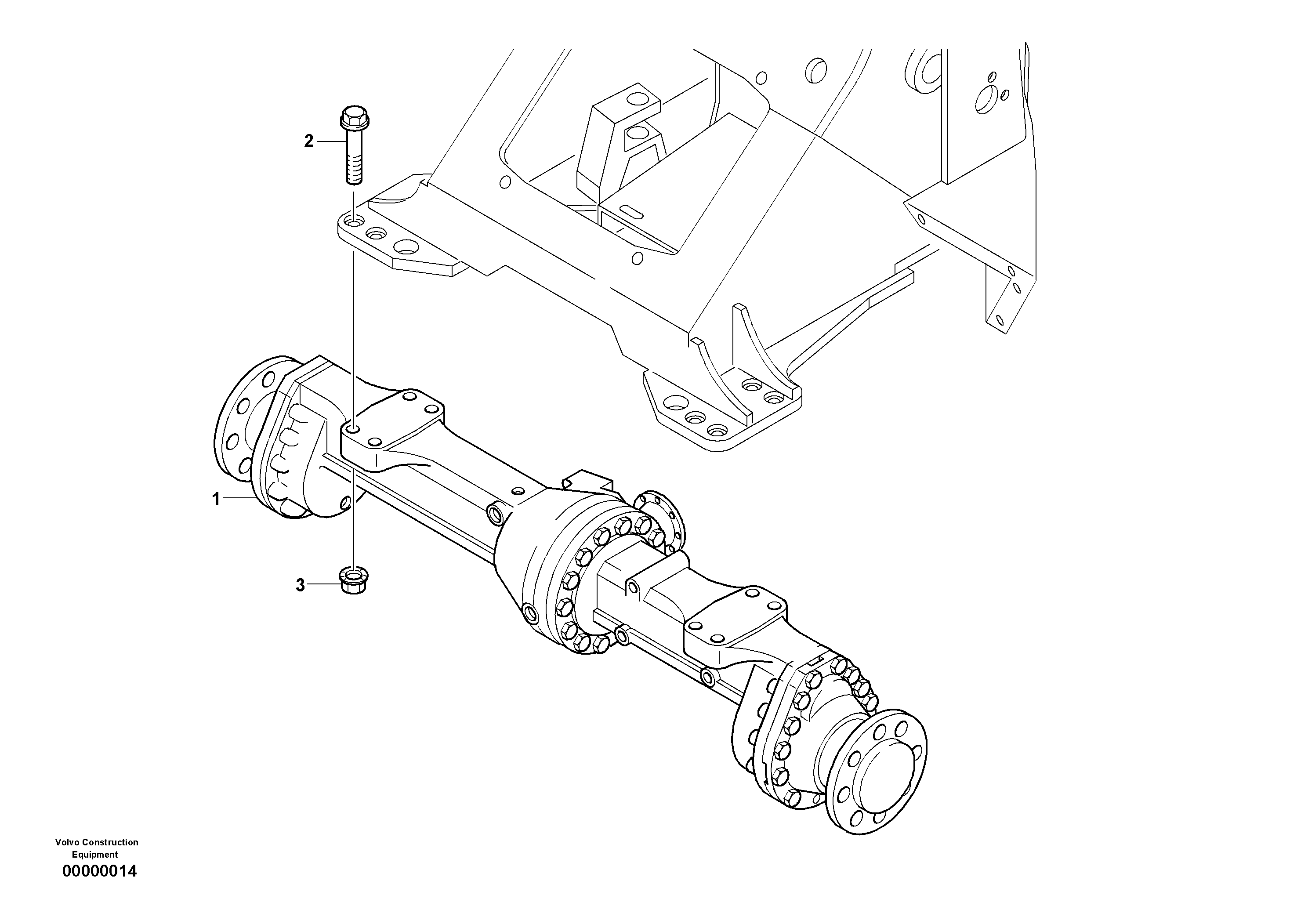 Assembly - front axle — volvo parts diagram