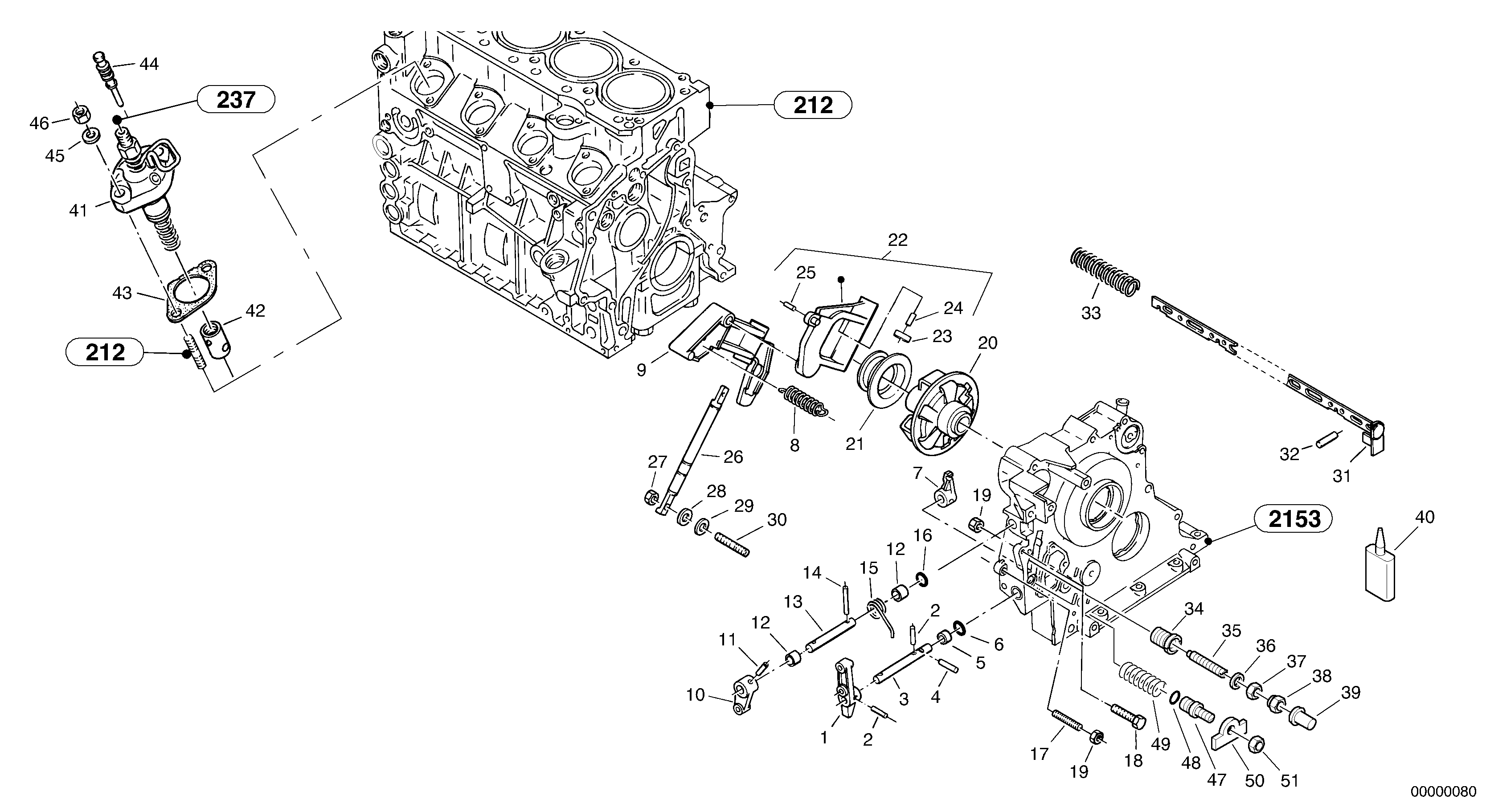 Speed adjustment - Fuel injection pump — volvo parts diagram