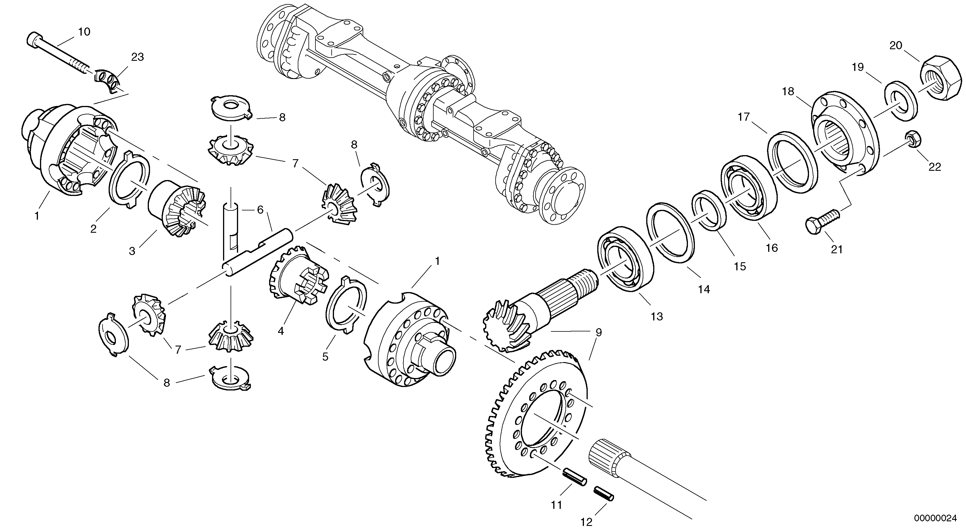 Differential - front axle — volvo parts diagram