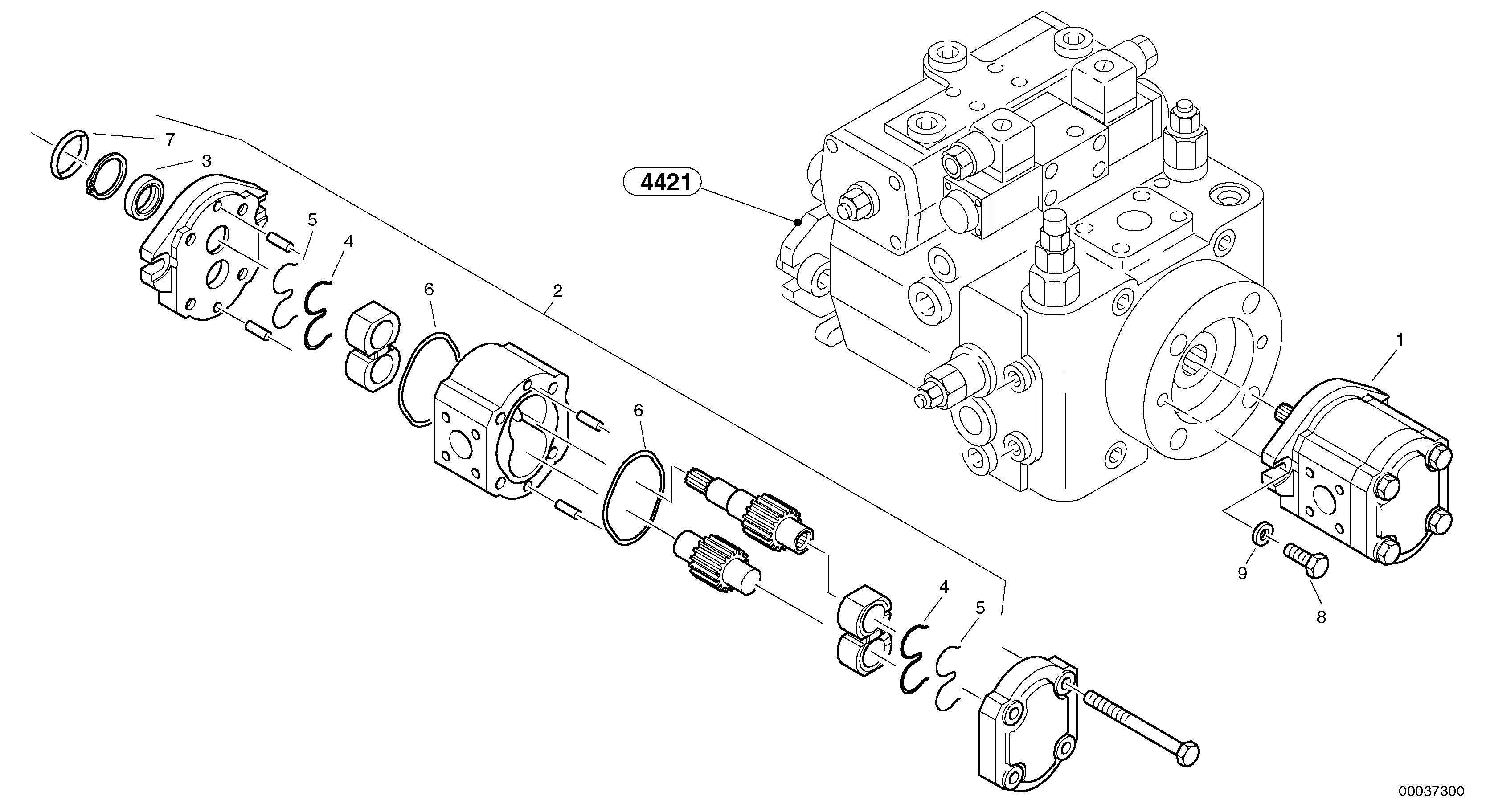 Pump - working hydraulic — volvo parts diagram