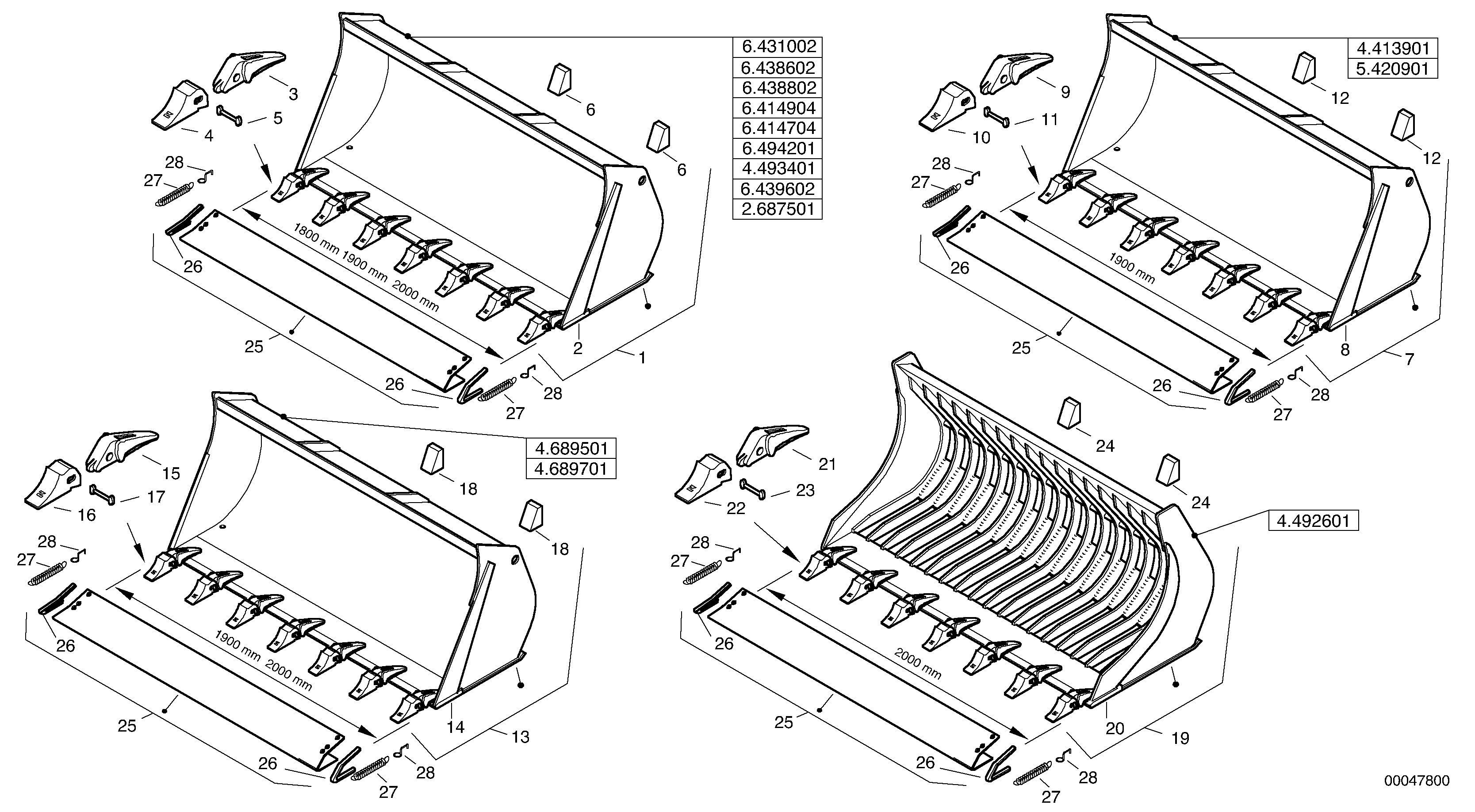 Bucket with teeth - Z-cinematic — volvo parts diagram