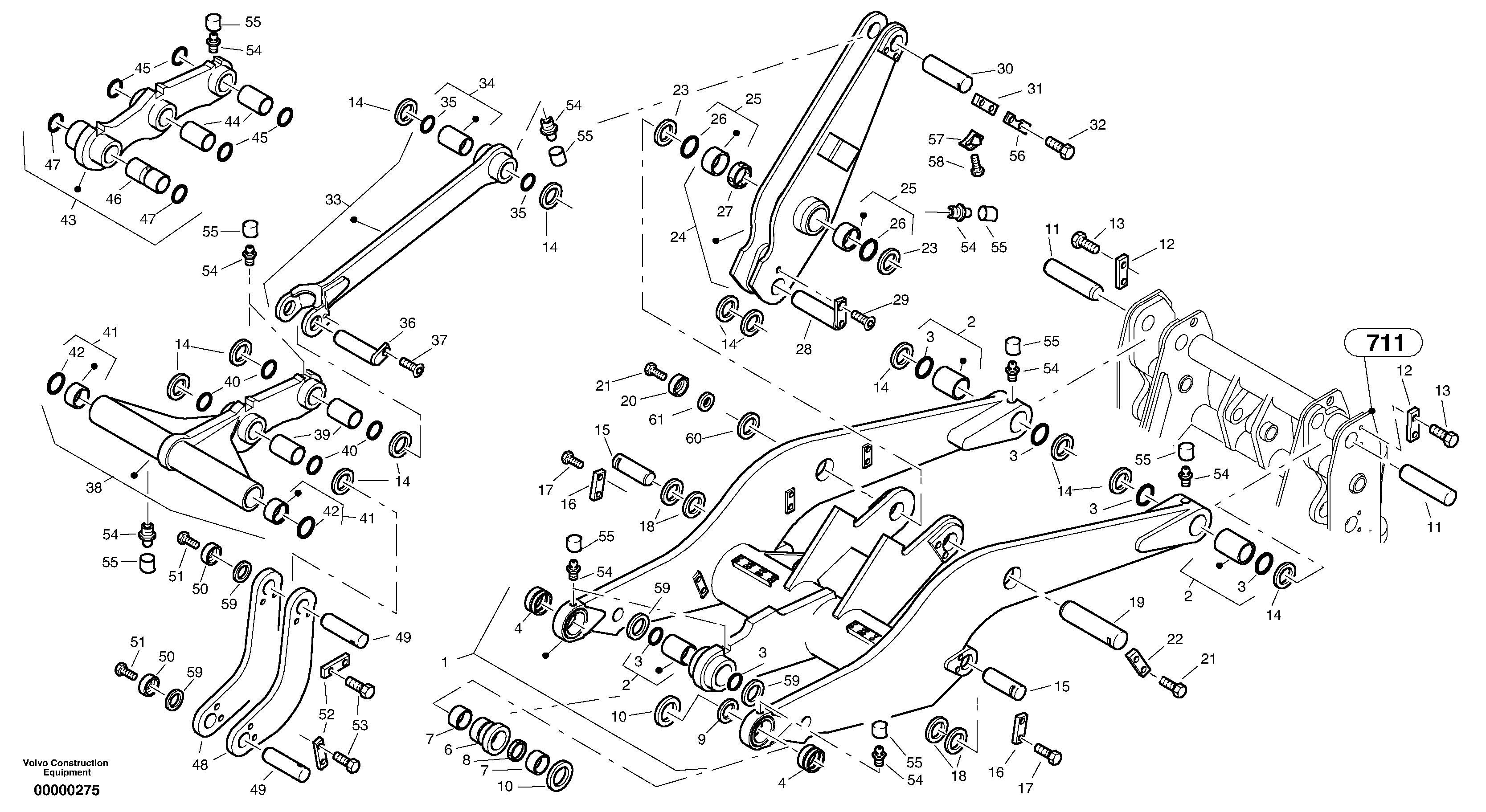 Lift frame — volvo parts diagram