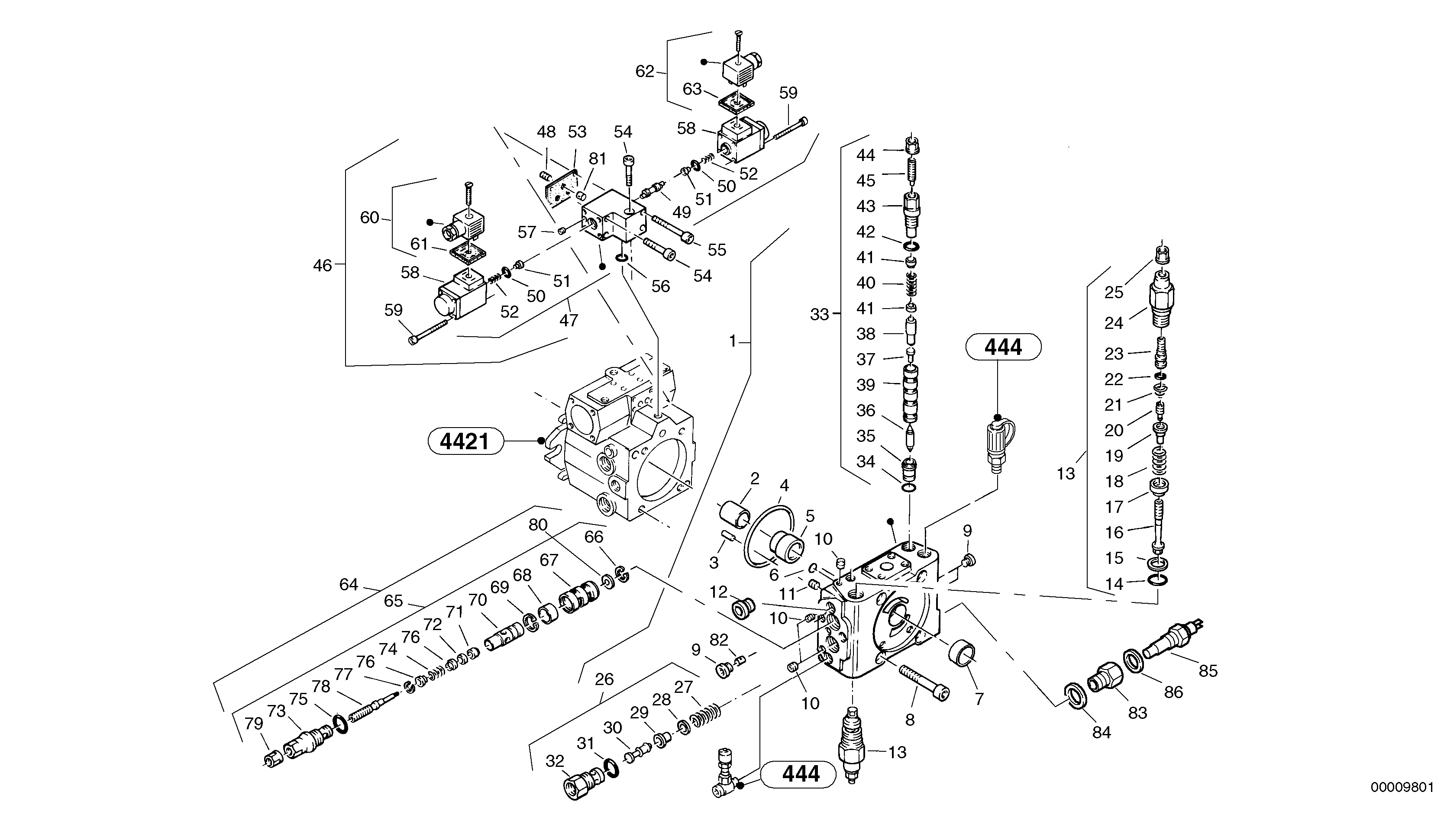 Valves - Variable displacement pump — volvo parts diagram