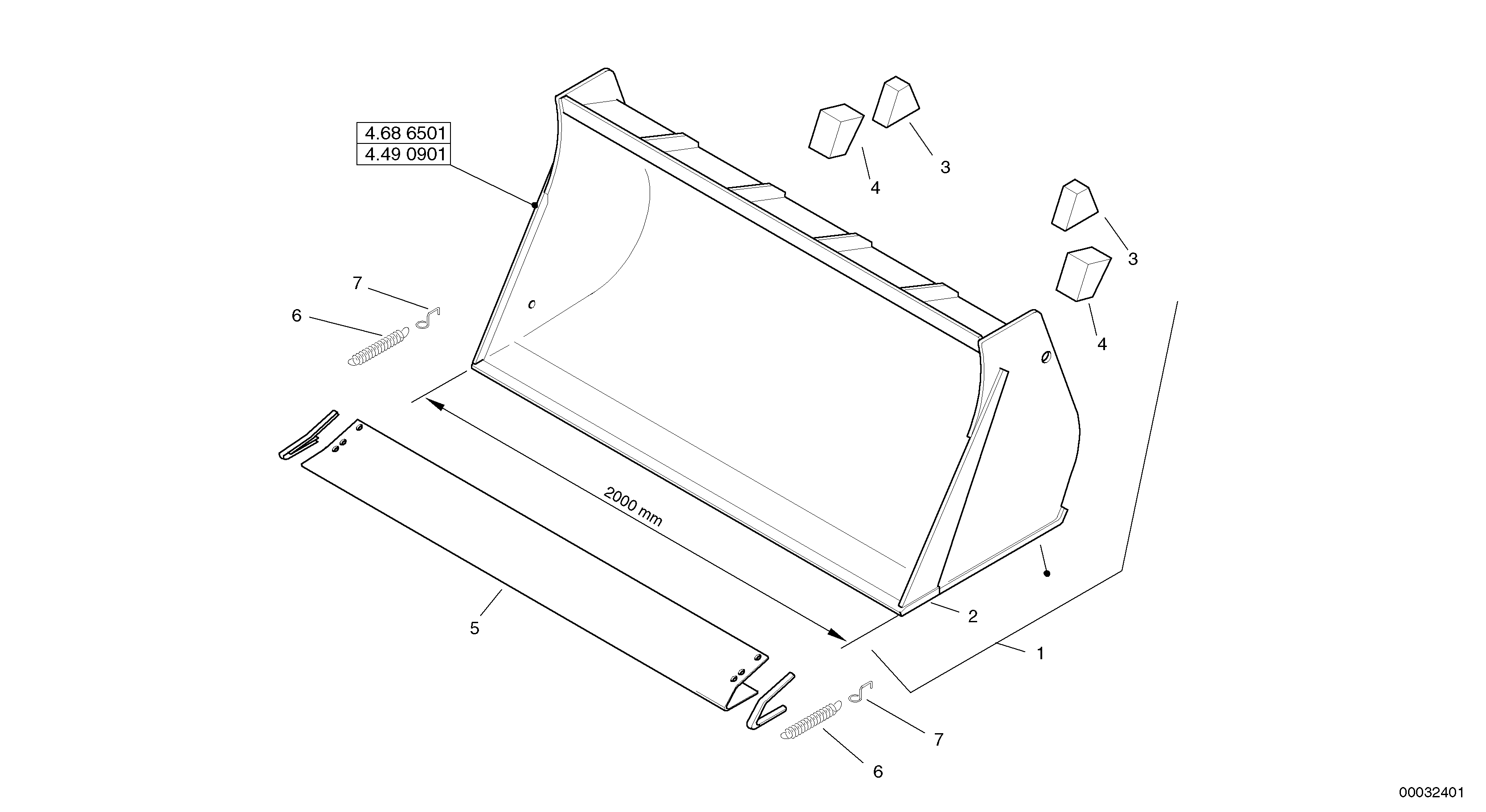 Bucket without teeth - Tpz — volvo parts diagram