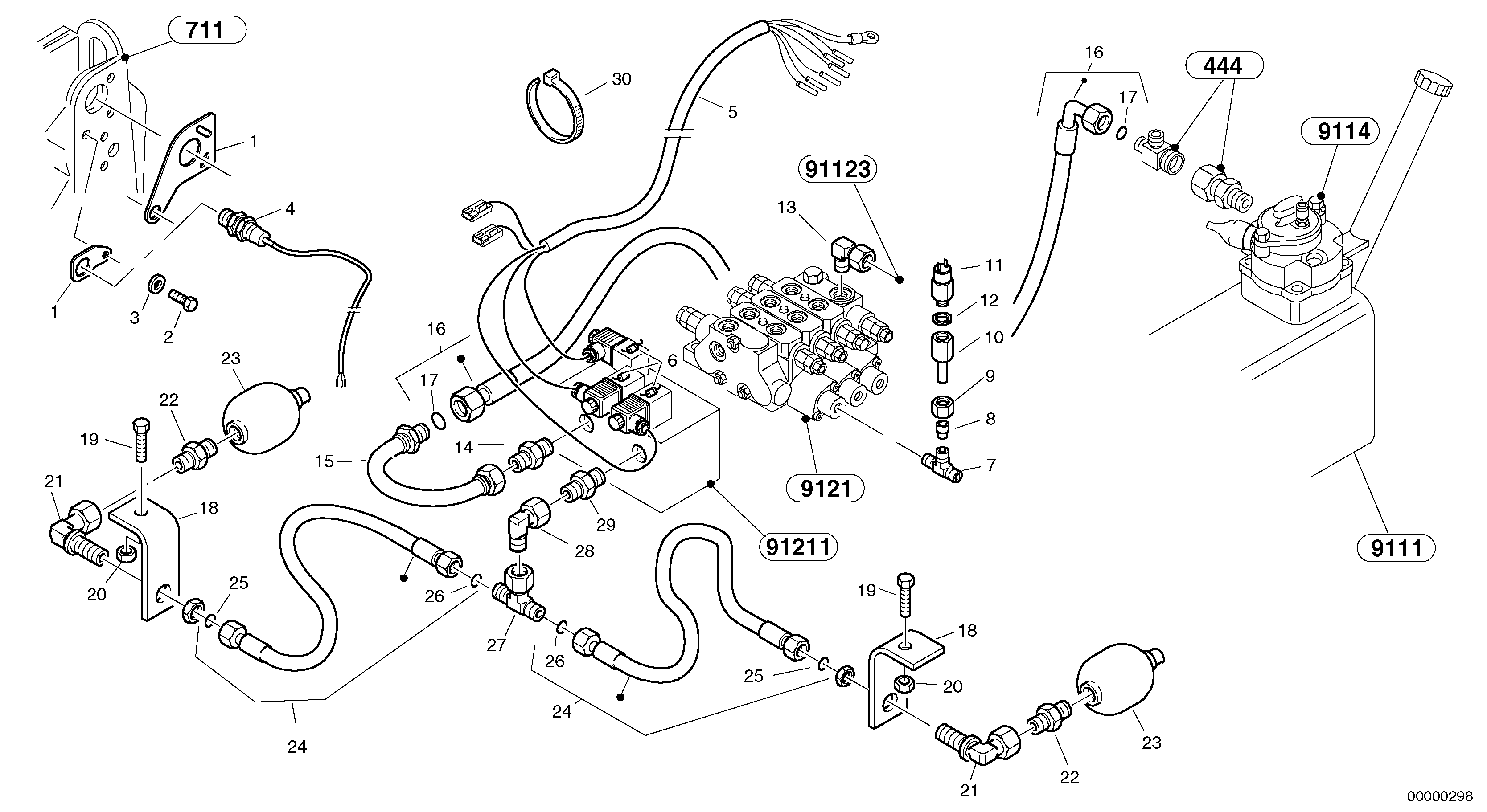 Boom suspension system (BSS) — volvo parts diagram