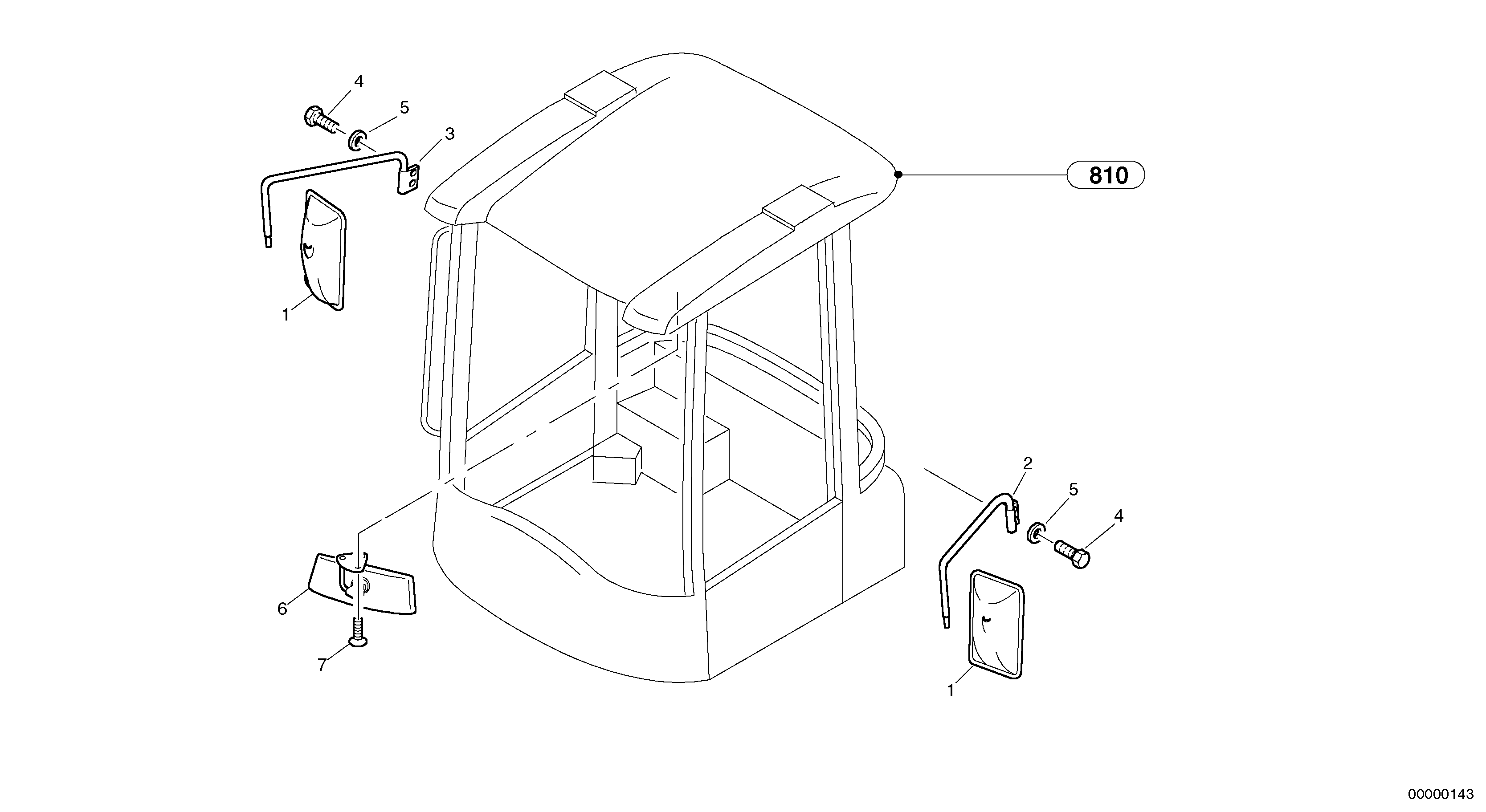 Rear view mirror — volvo parts diagram
