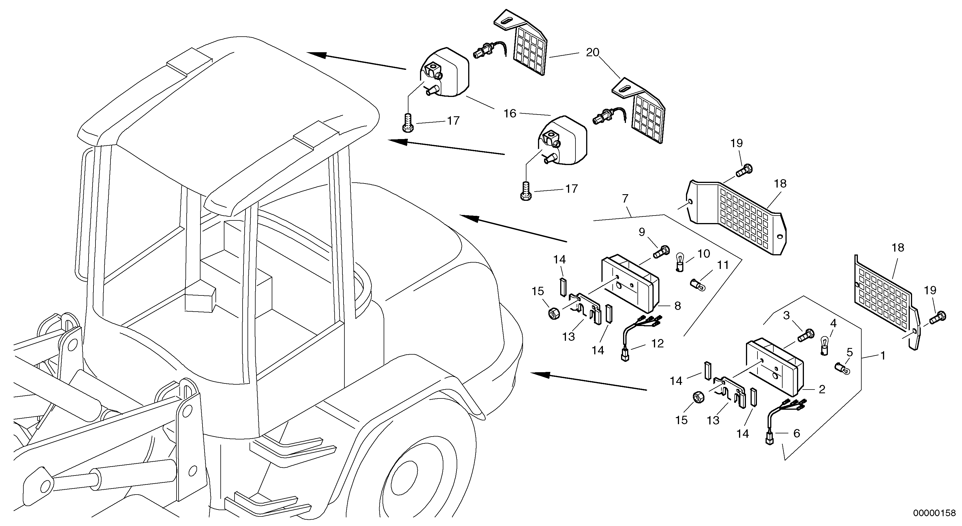 Lighting, rear — volvo parts diagram