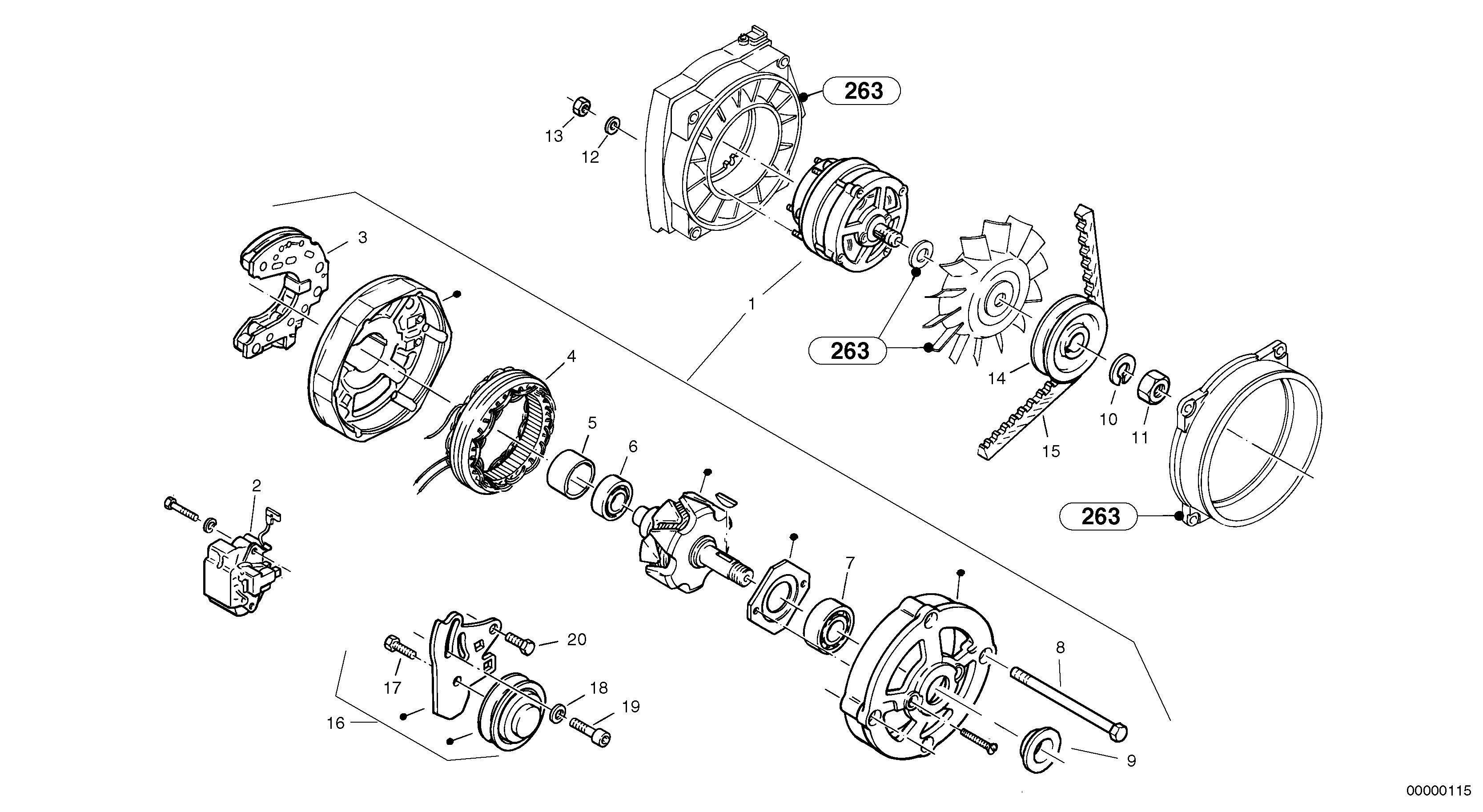 Alternator — volvo parts diagram