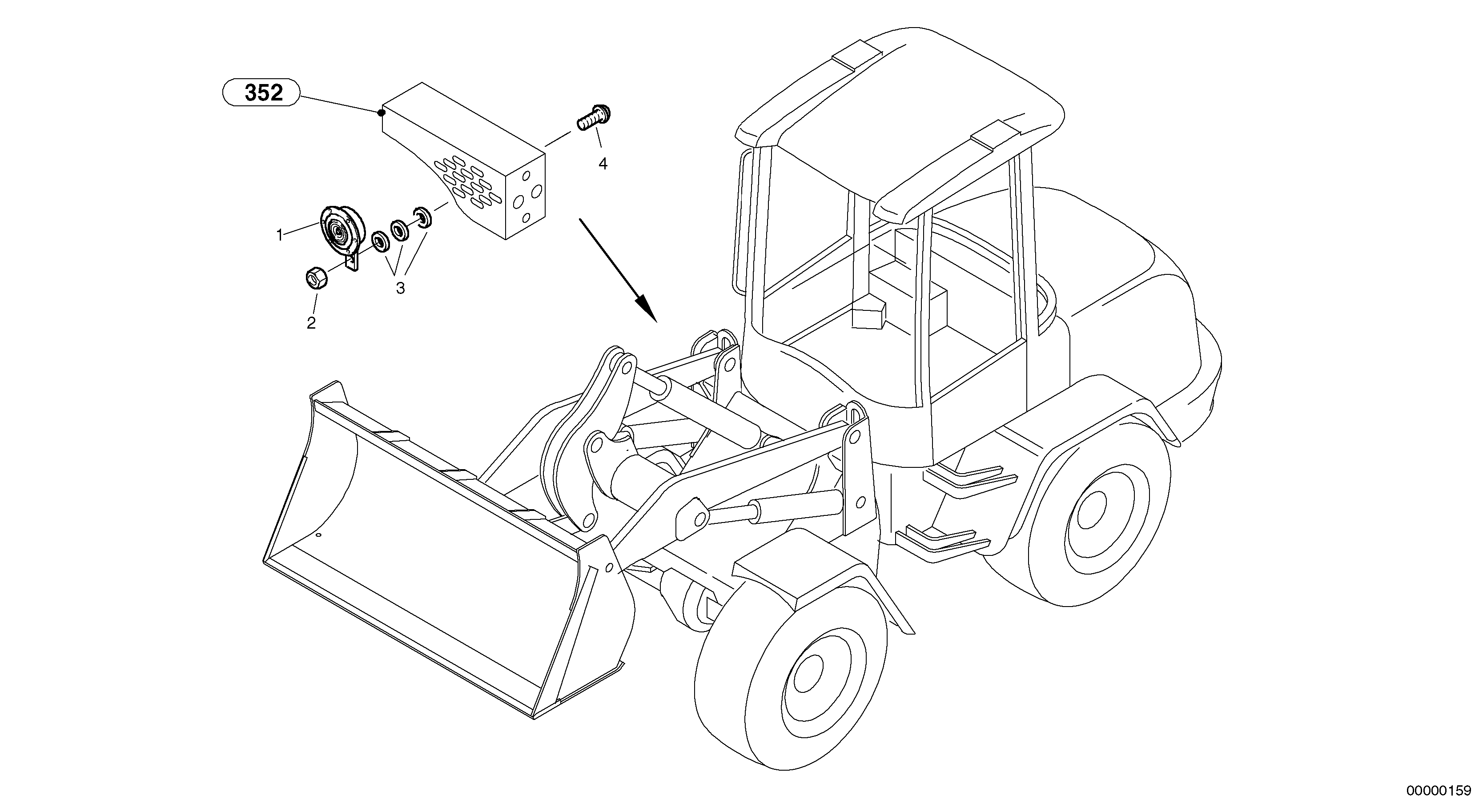 Signal horn — volvo parts diagram