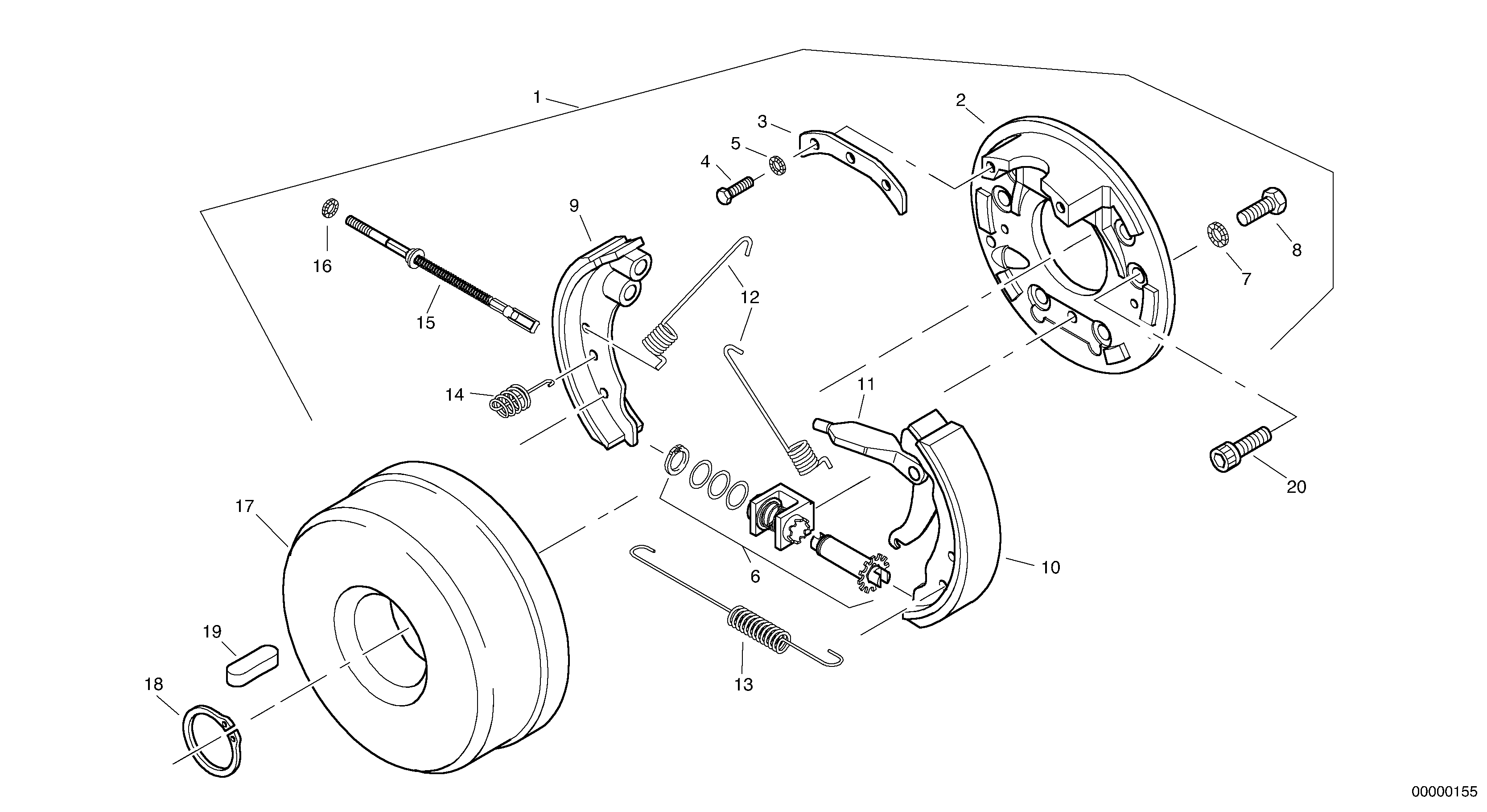 Parking brake — volvo parts diagram