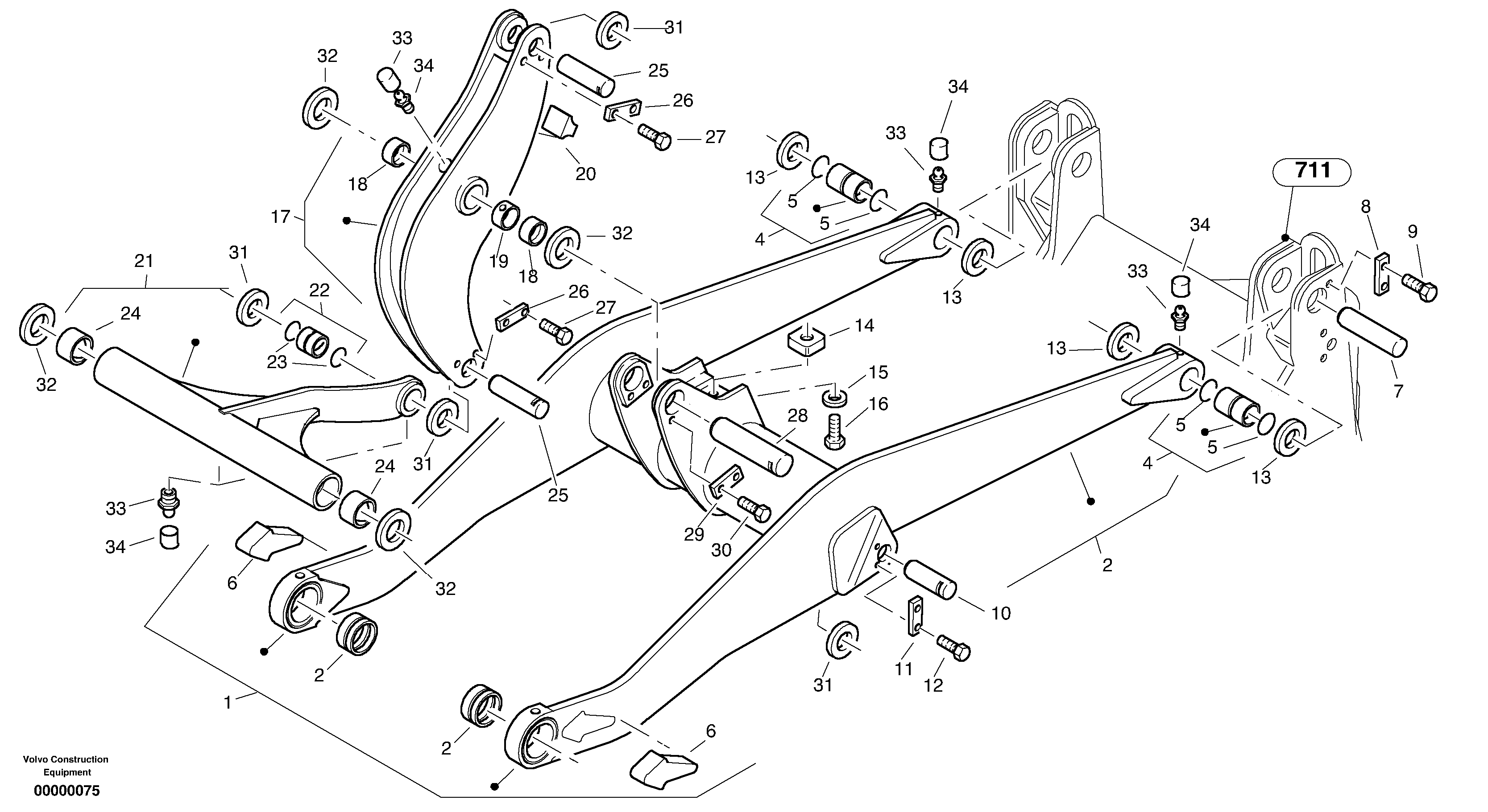 Lift frame — volvo parts diagram