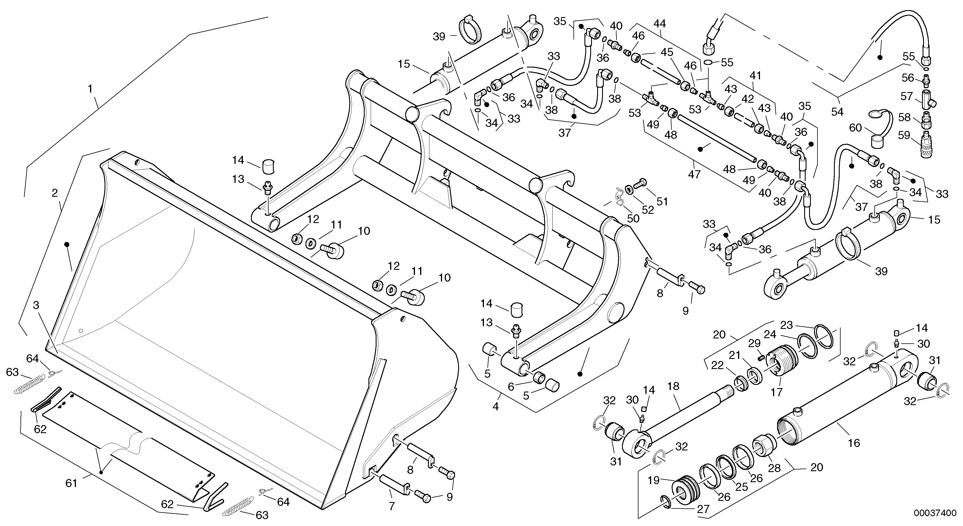 Tipping bucket — volvo parts diagram