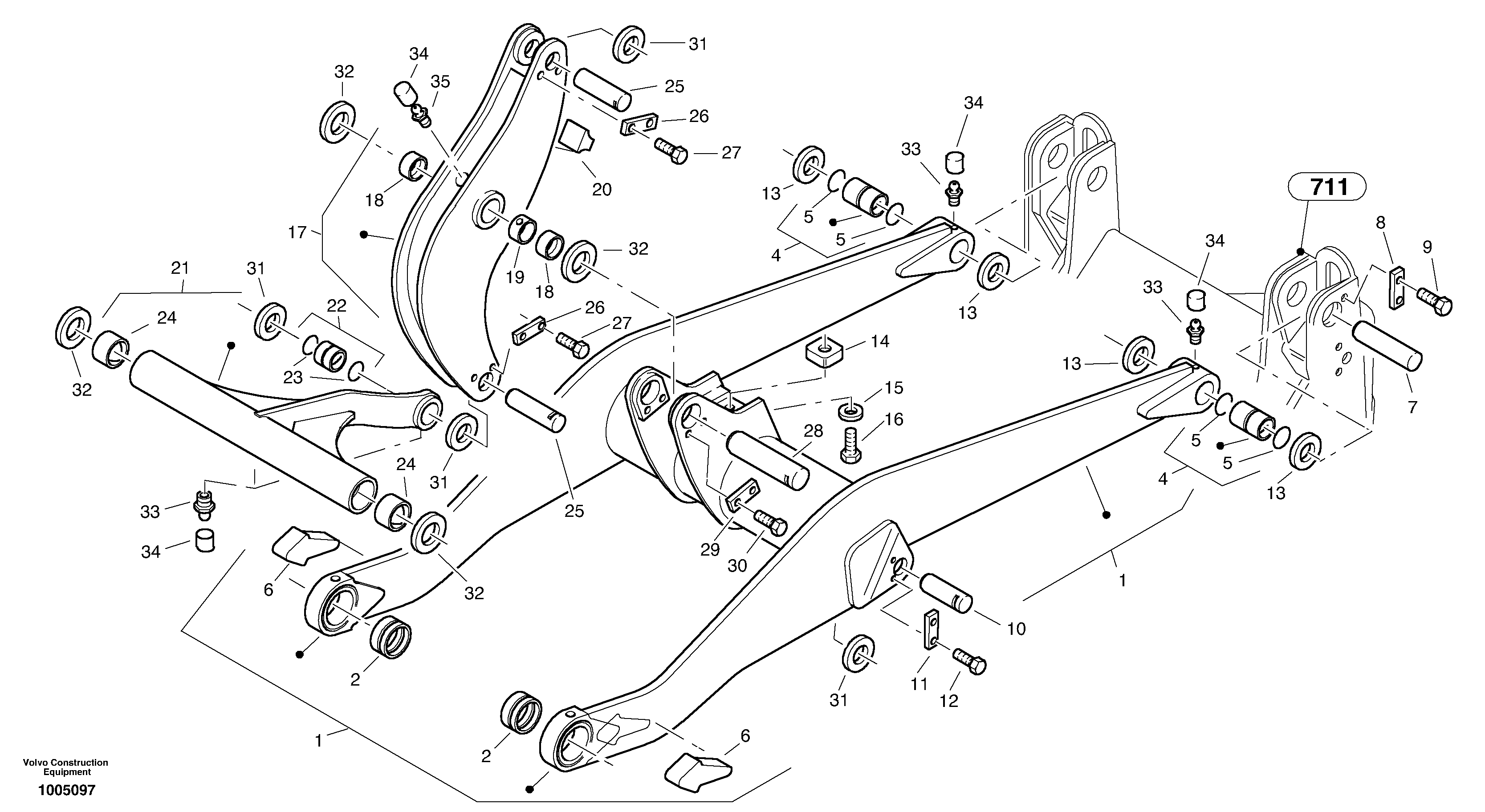 Lift frame — volvo parts diagram