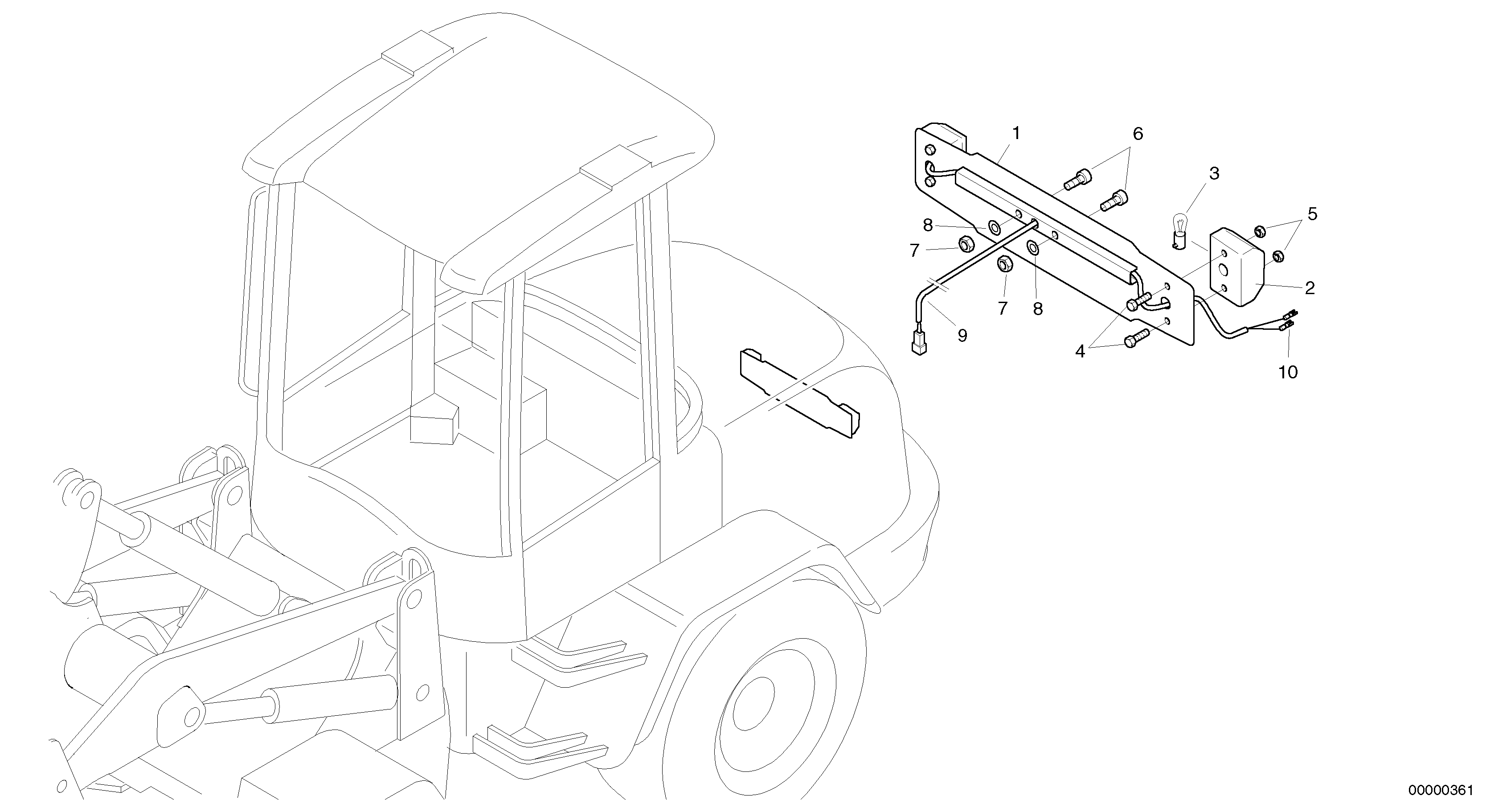 Number plate illumination — volvo parts diagram
