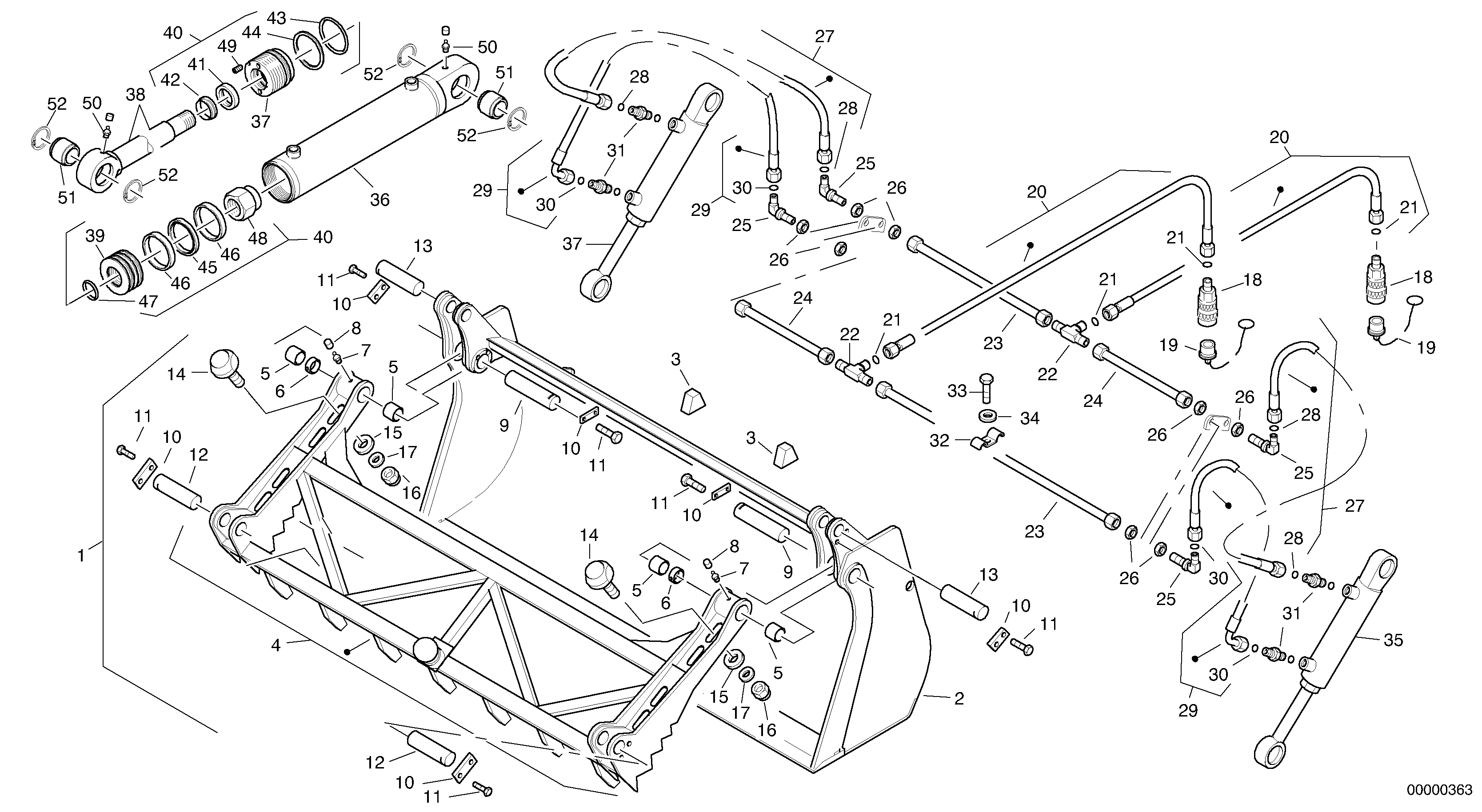 Grab bucket — volvo parts diagram