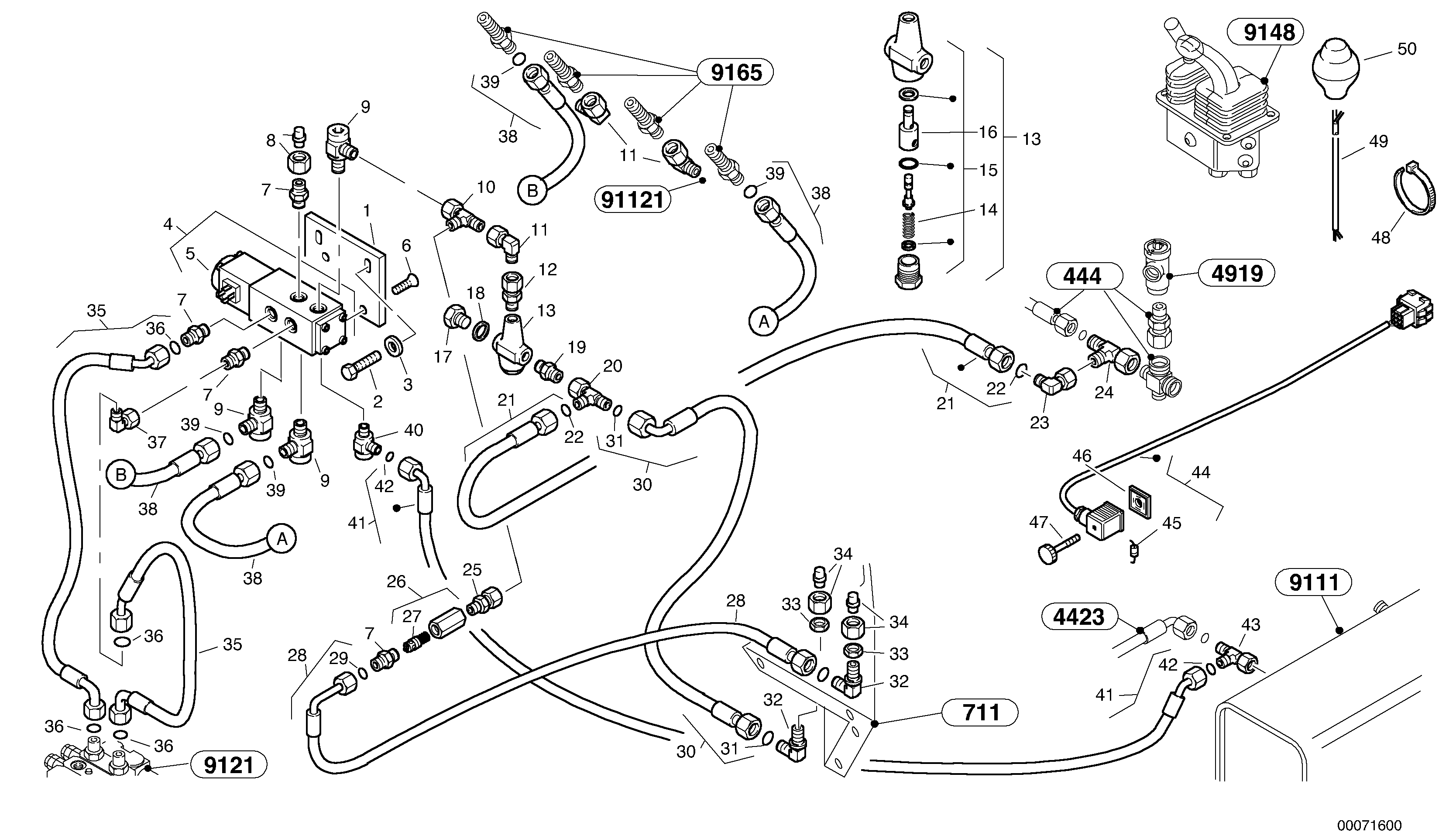 Hammer hydraulics — volvo parts diagram