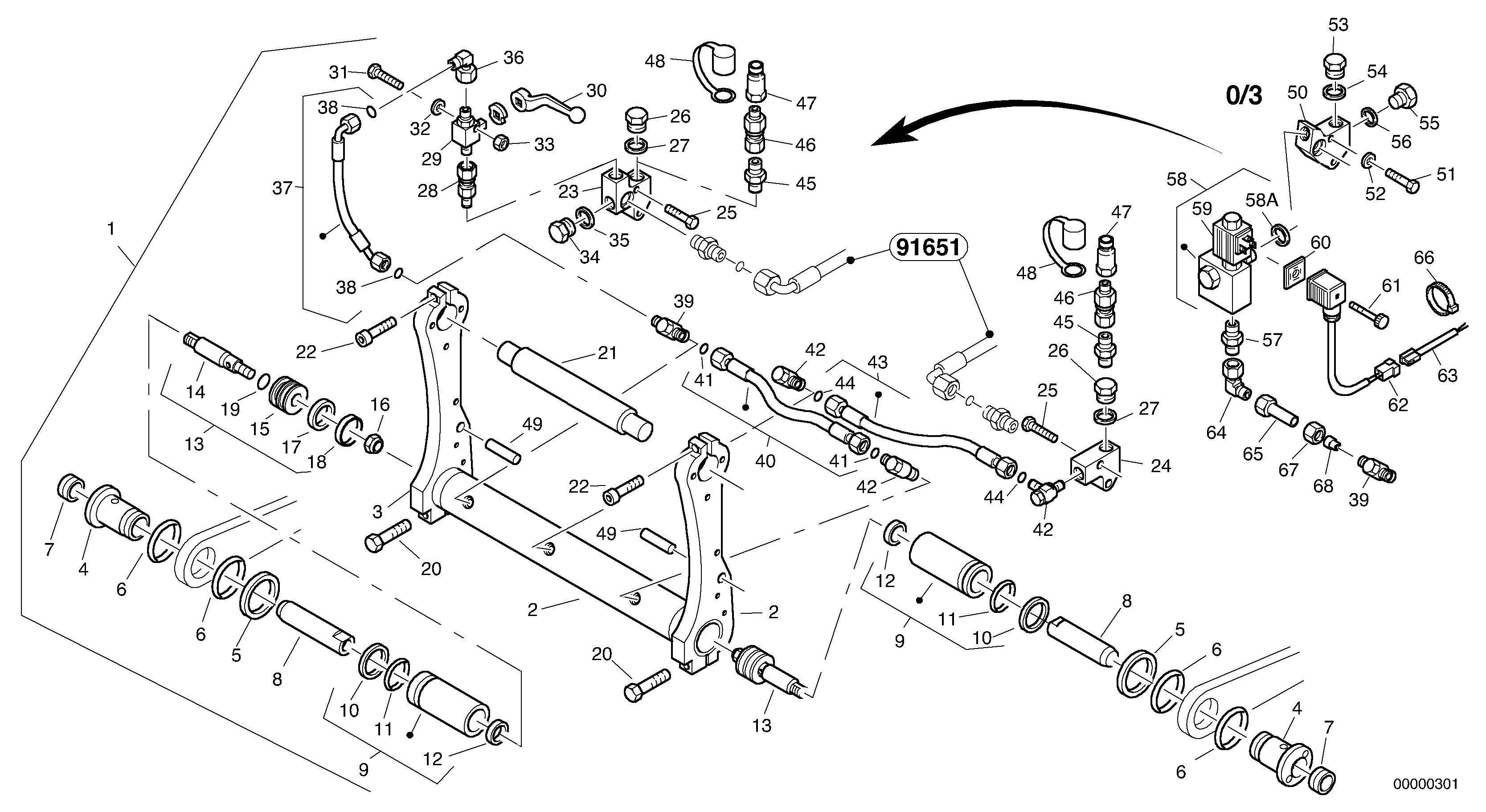Attachment mounting plate - Quick change, hydraulic — volvo parts diagram