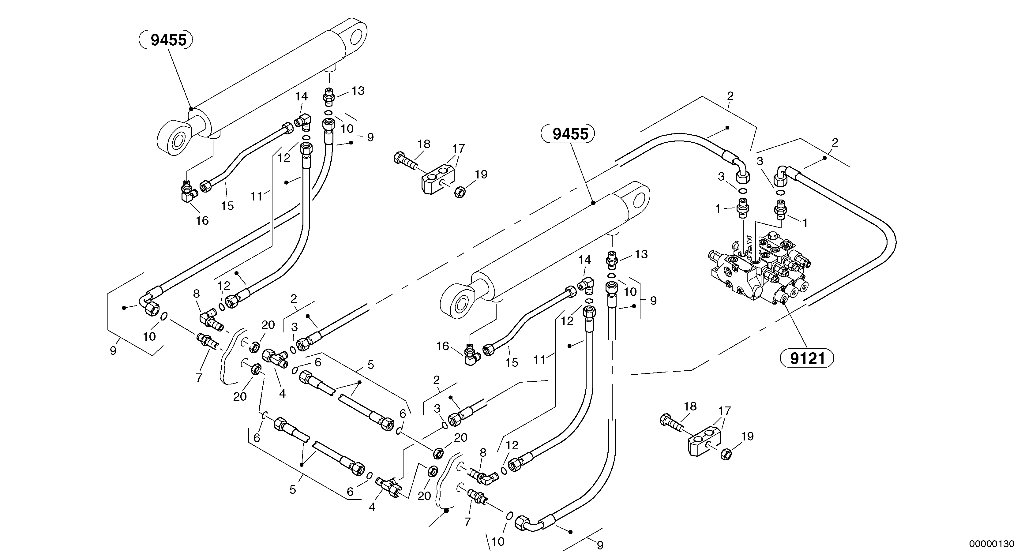 Hydraulic lines - lift hydraulic — volvo parts diagram