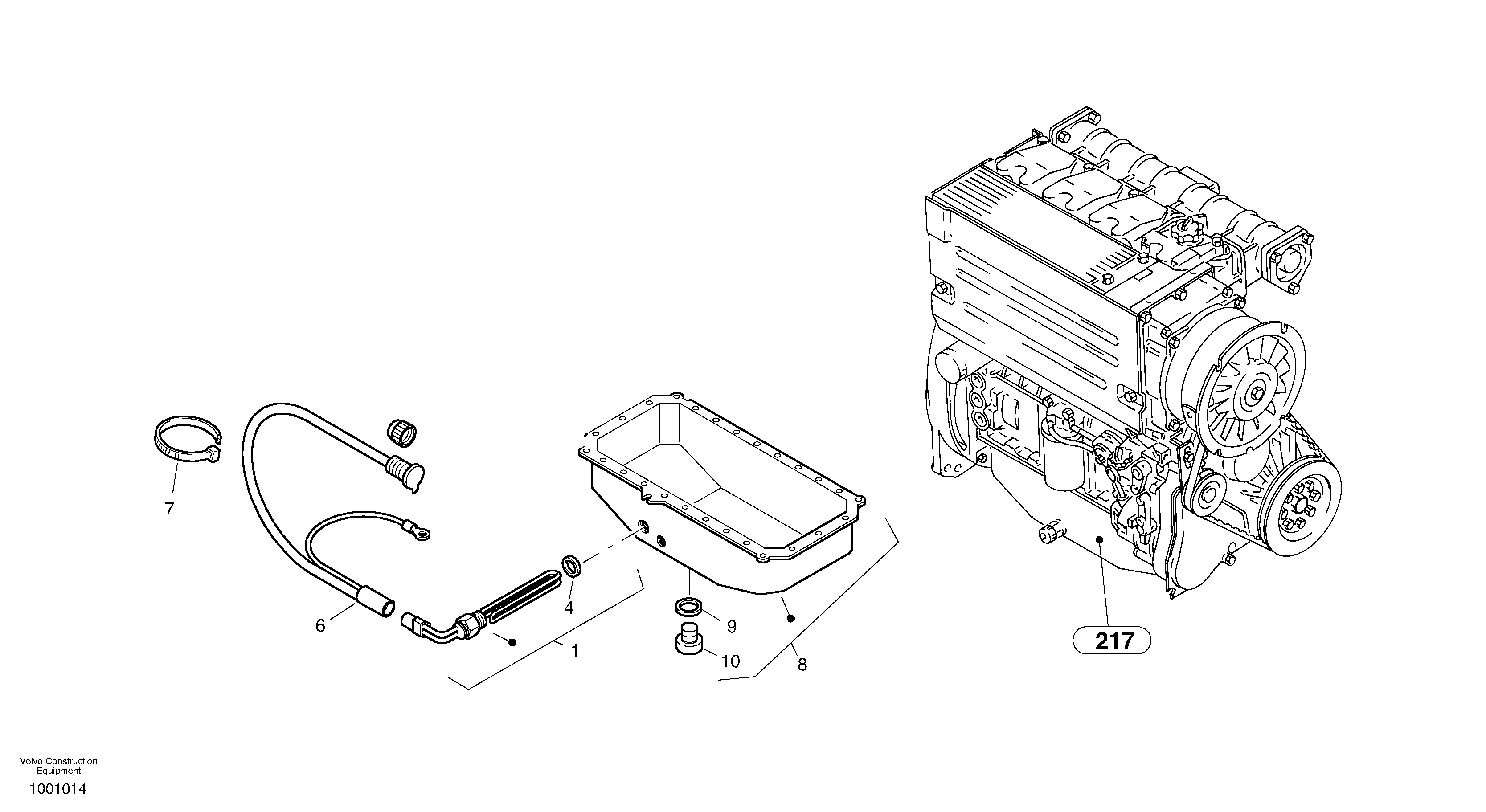 Motor oil preheating — volvo parts diagram