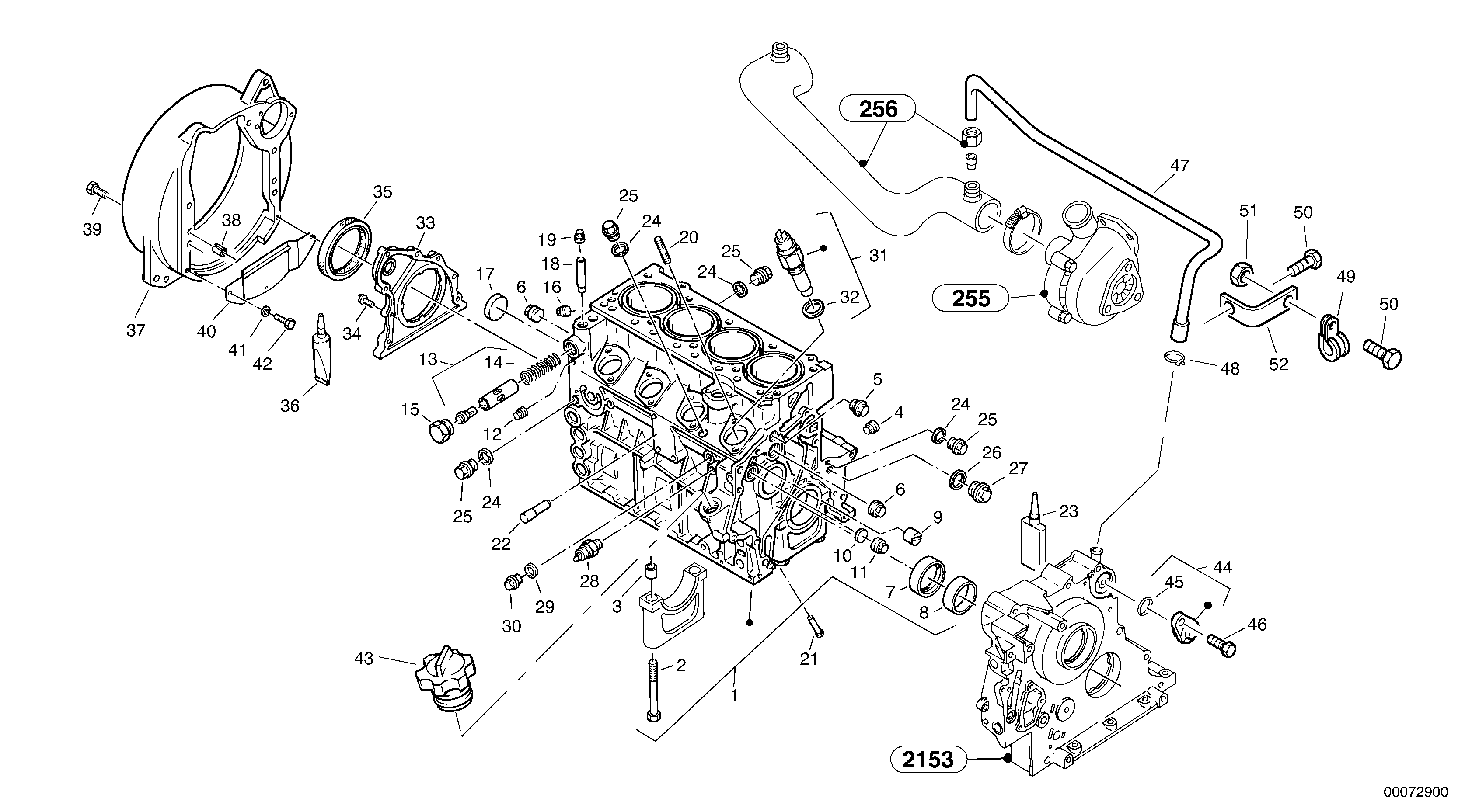 Engine casing, Ventilation — volvo parts diagram