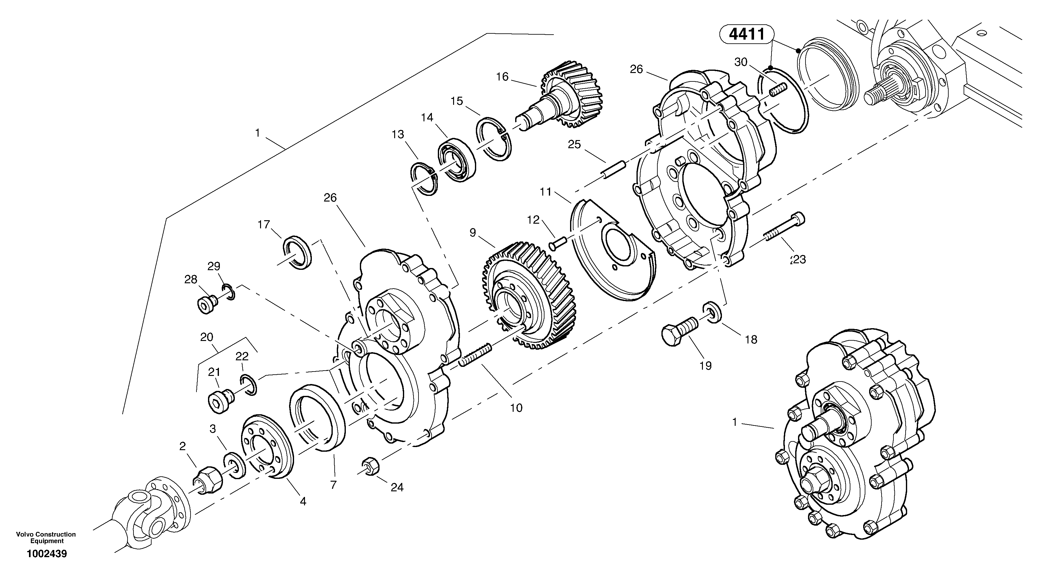 Gearbox assy — volvo parts diagram