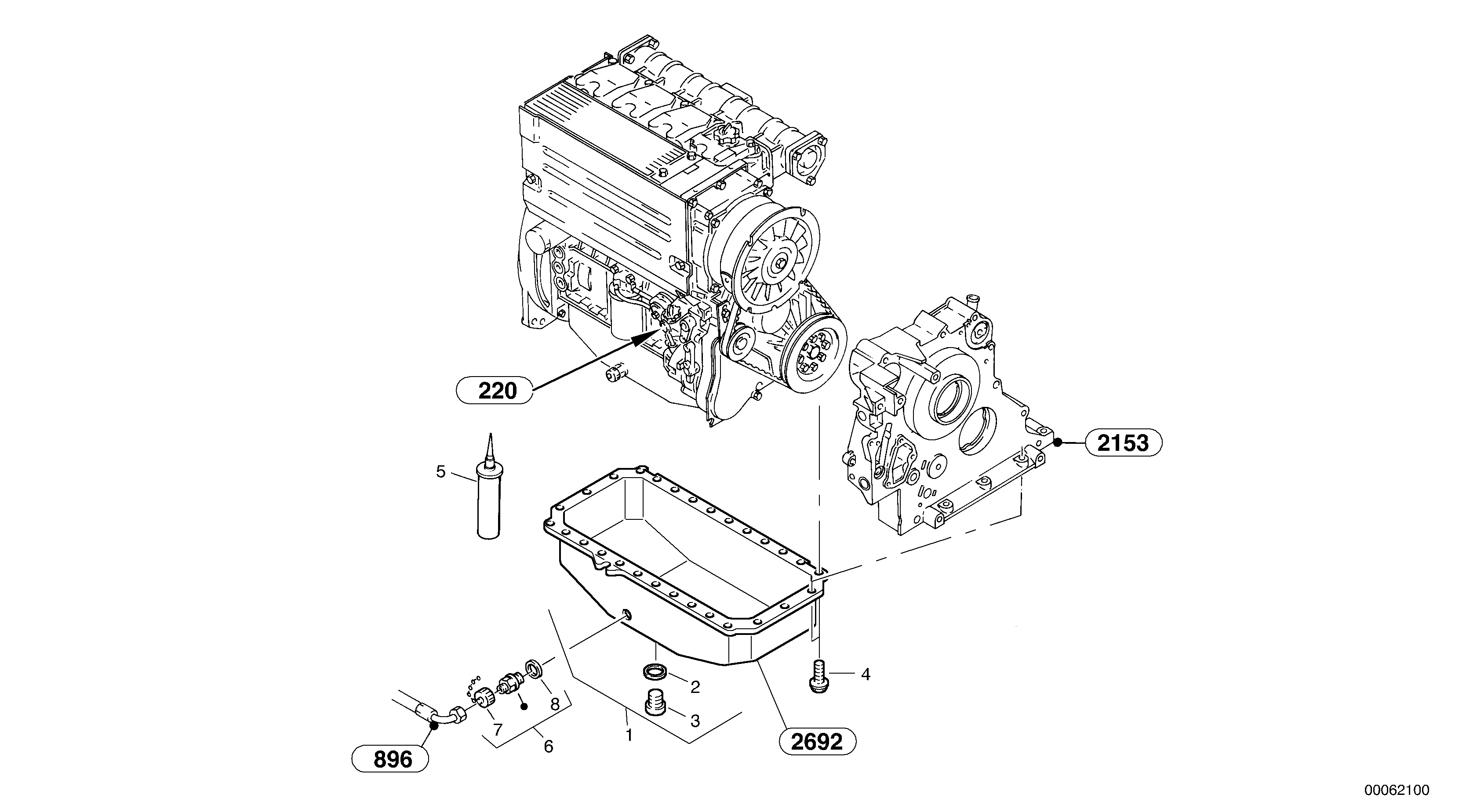 Oil sump — volvo parts diagram