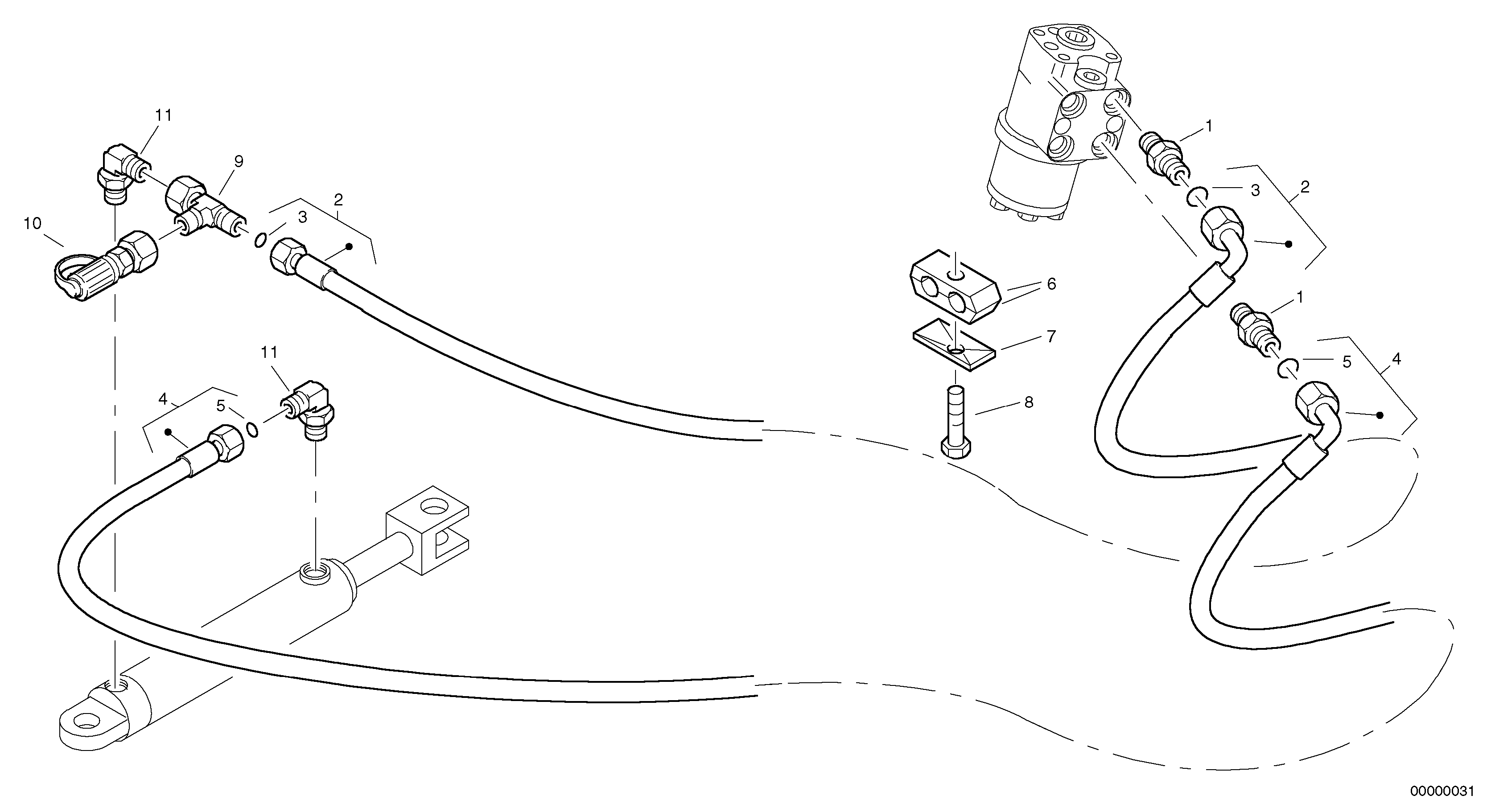 Steering-hydraulic equipment - front vehicle — volvo parts diagram