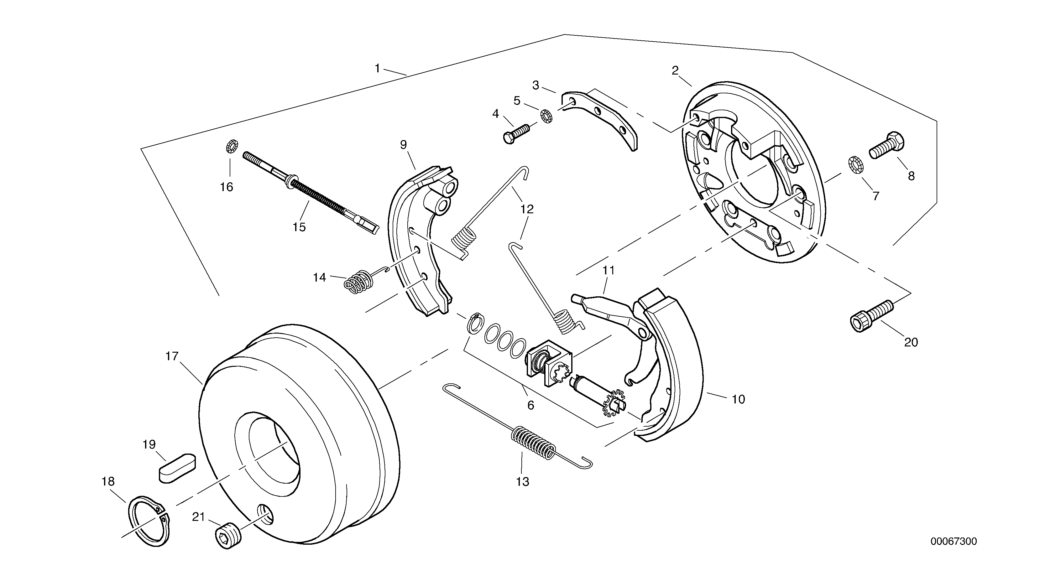 Parking brake — volvo parts diagram