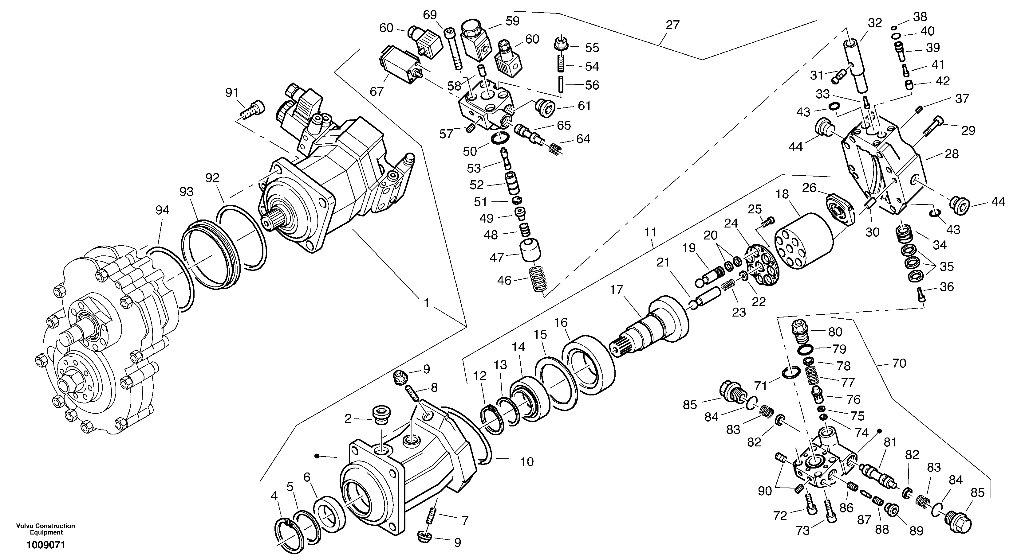 Variable displacement motor — volvo parts diagram