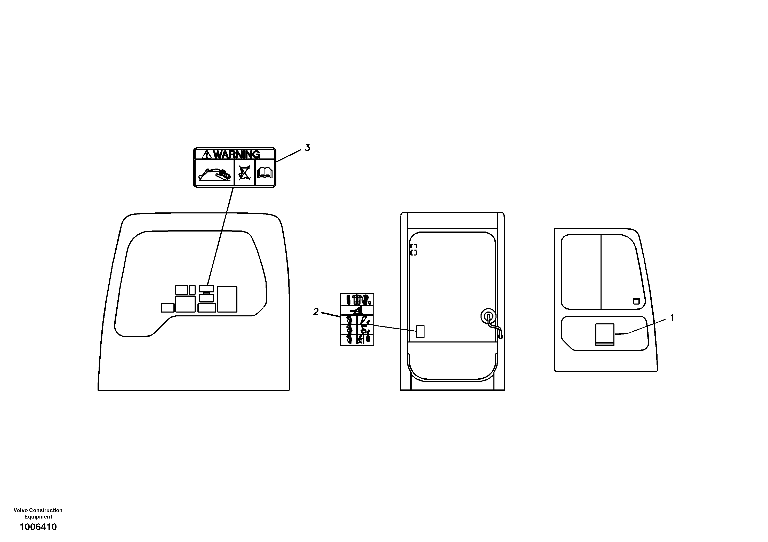 Decal, inner location — volvo parts diagram