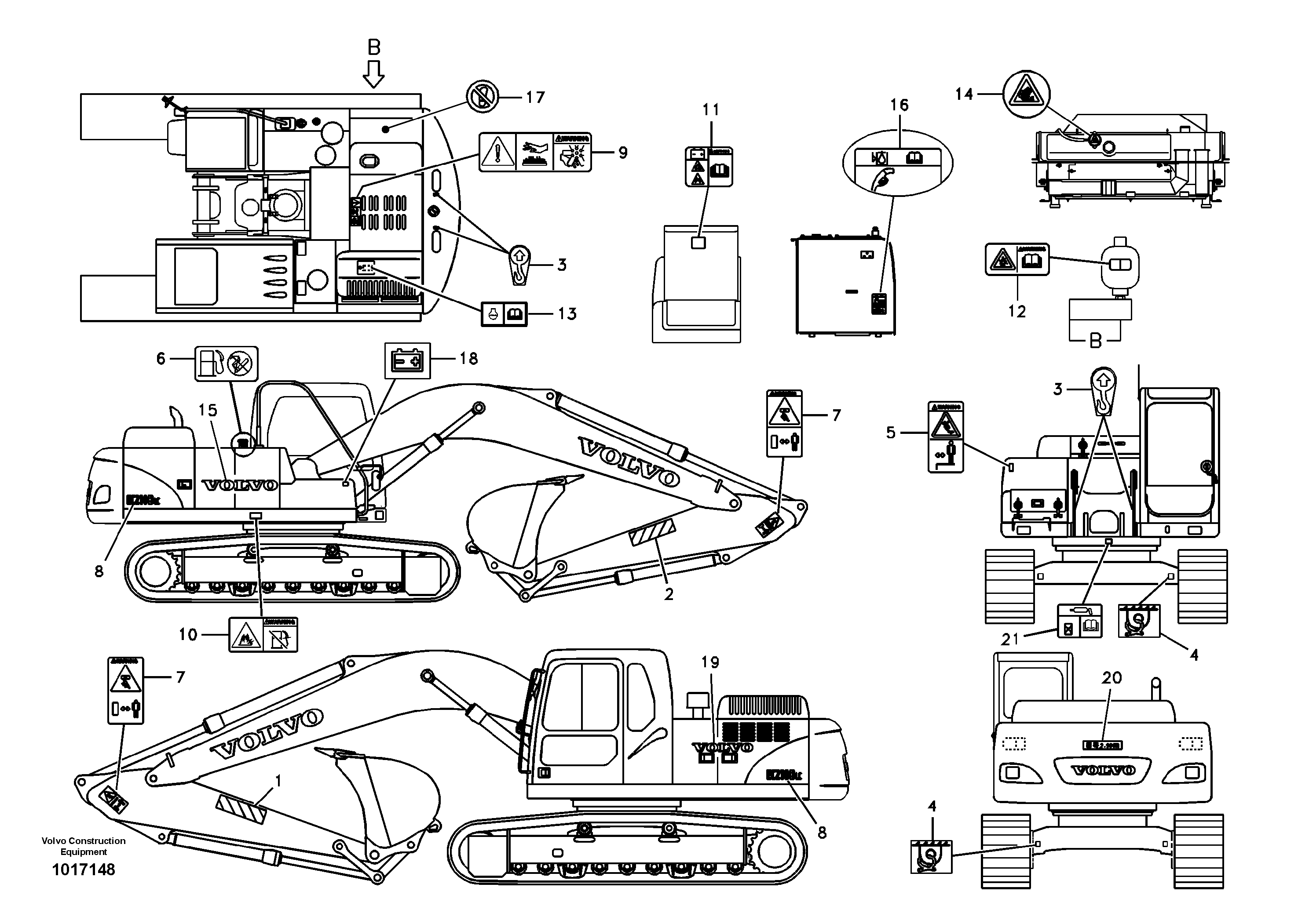 Decal, outer location — volvo parts diagram