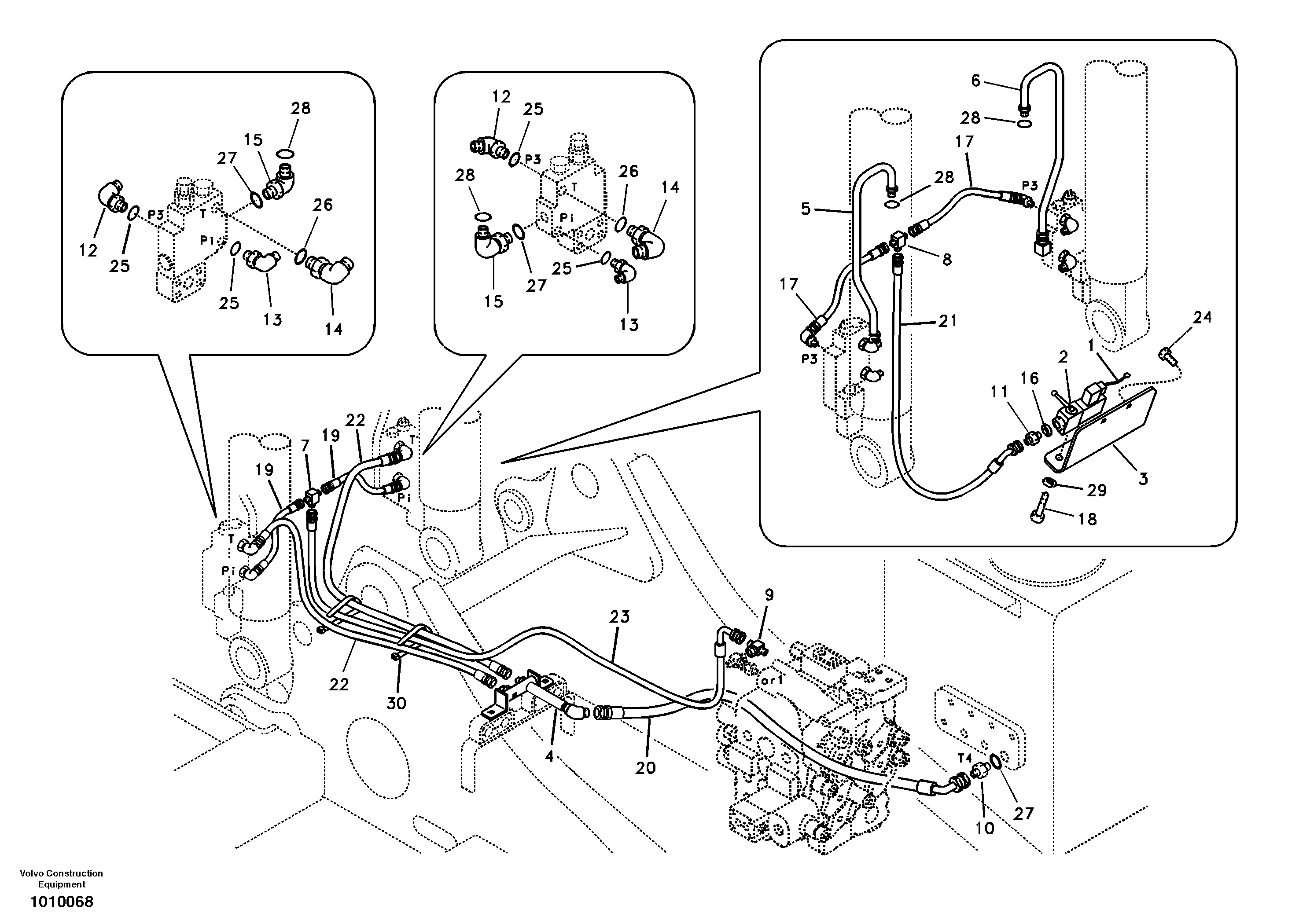Working hydraulic, boom rupture — volvo parts diagram