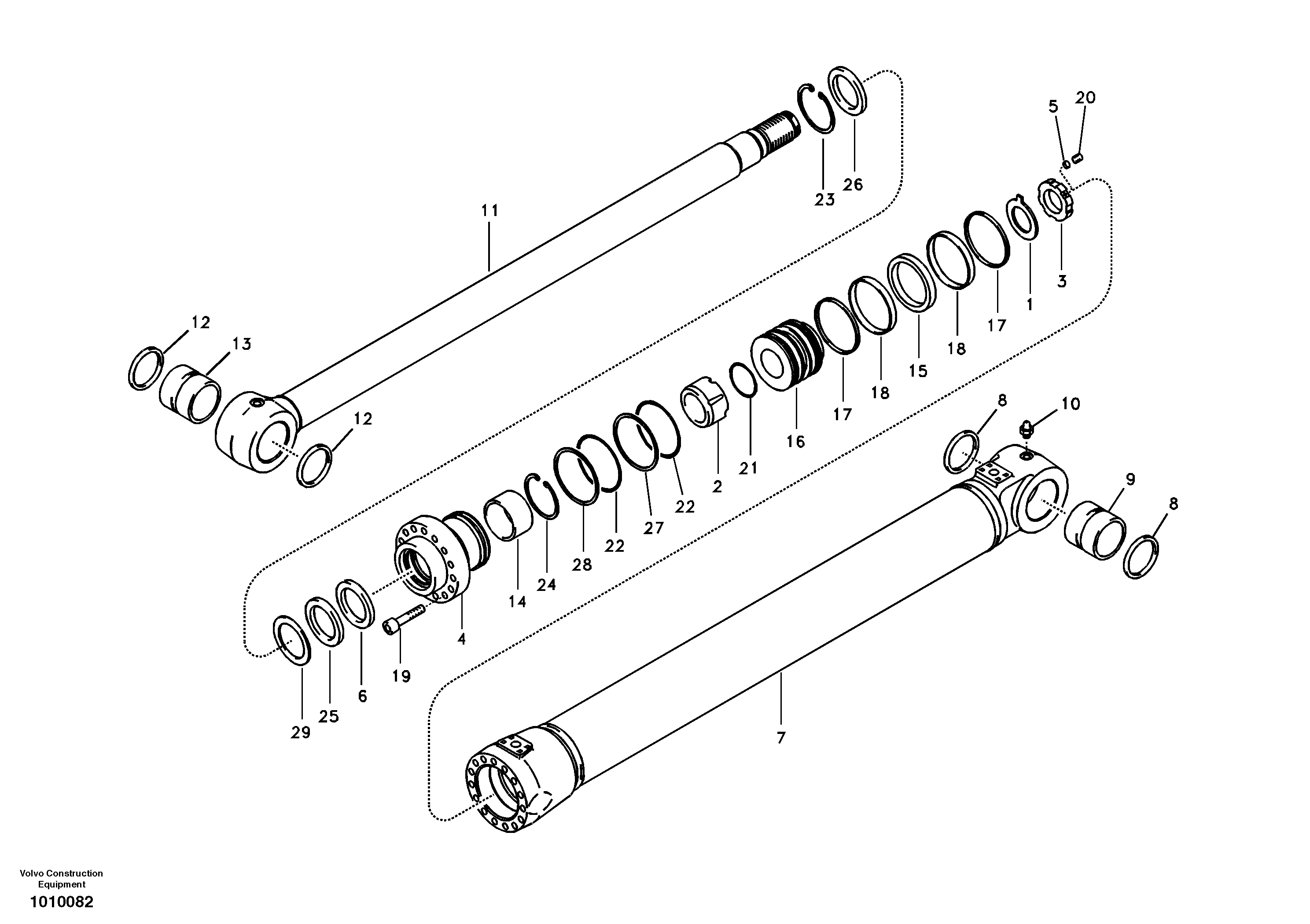 Boom cylinder — volvo parts diagram