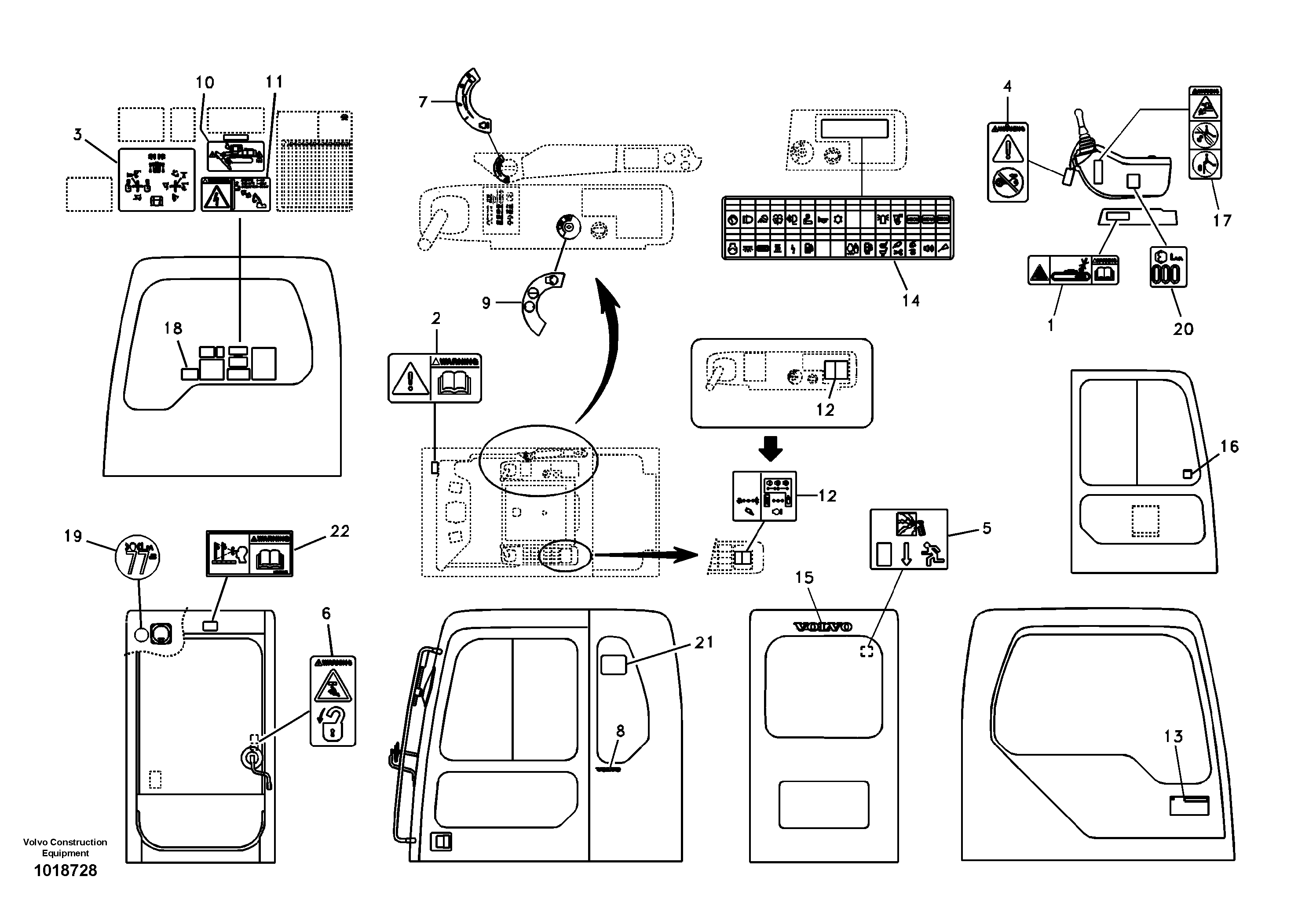 Decal, inner location — volvo parts diagram